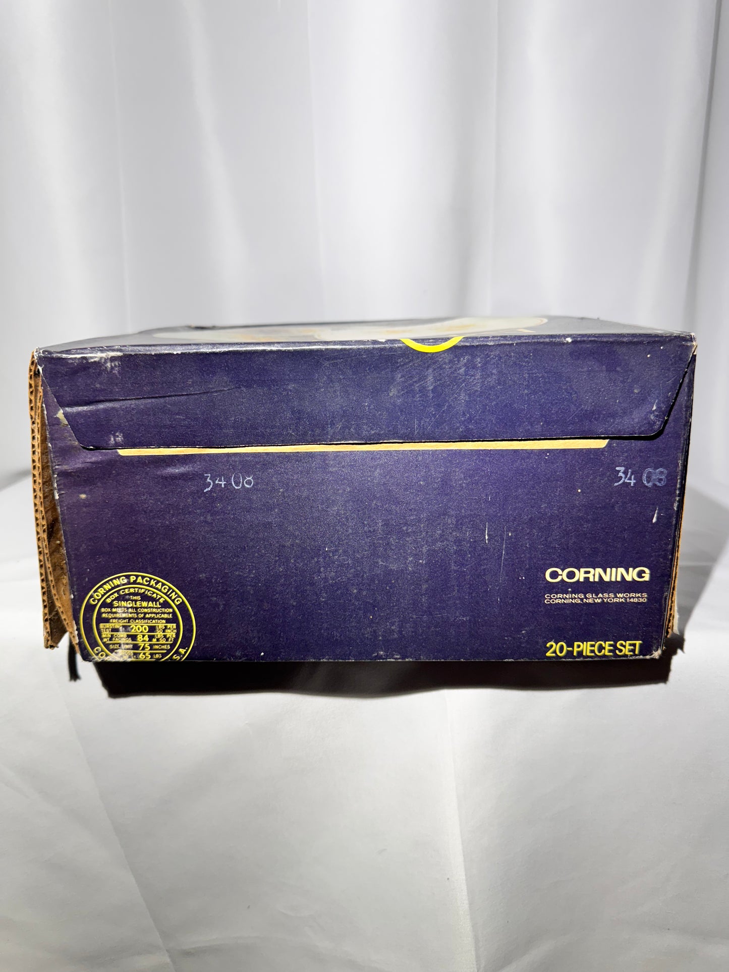 Corelle by Corning - April- 20 piece set - 2020-14 - set consist of for each large plates, medium plates, 18 ounce bowls, cups and saucers- unopened Box