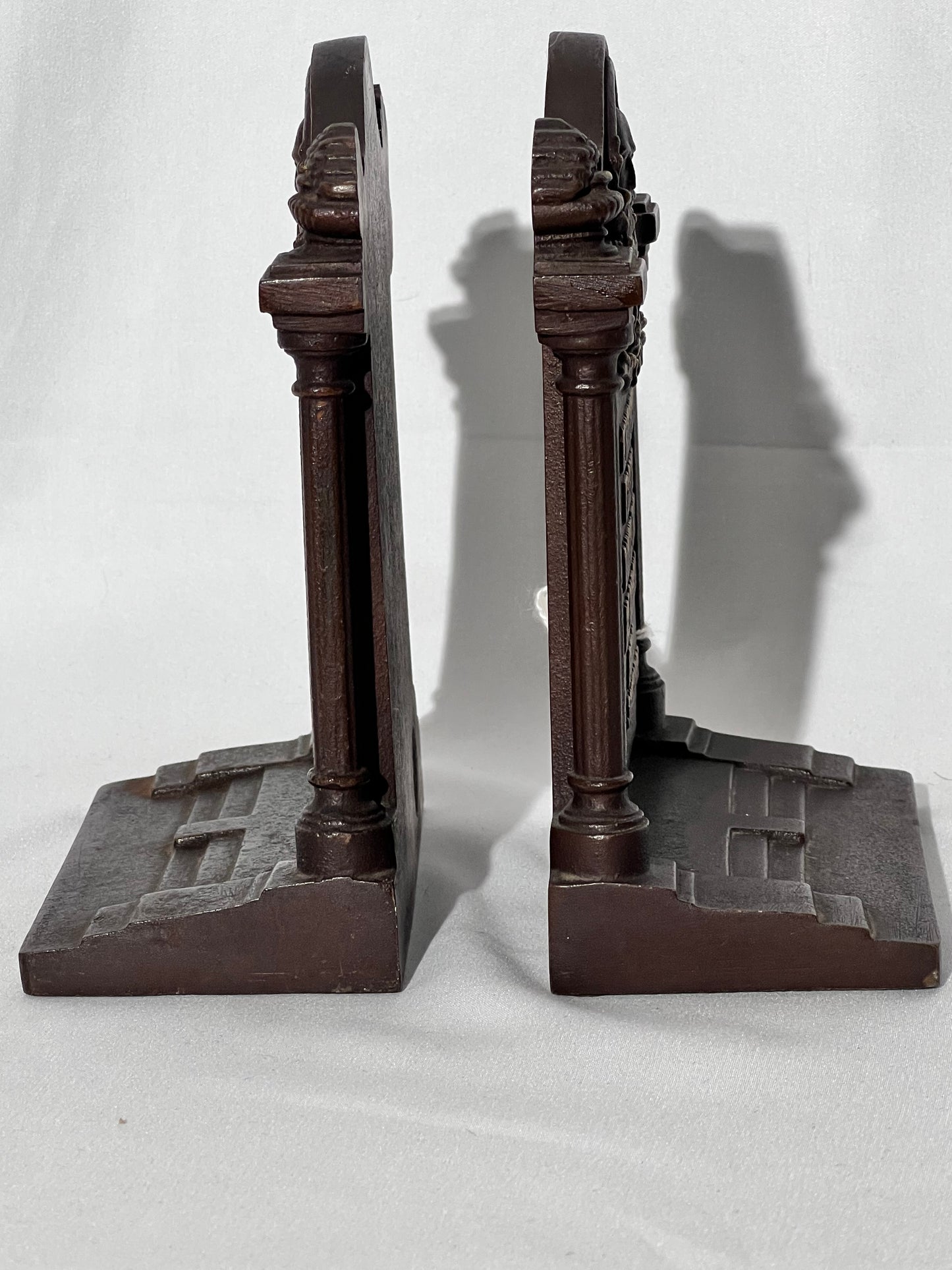 Shakespeare- Bookends-rare - BRADLEY & HUBBARD - BRONZED CAST IRON