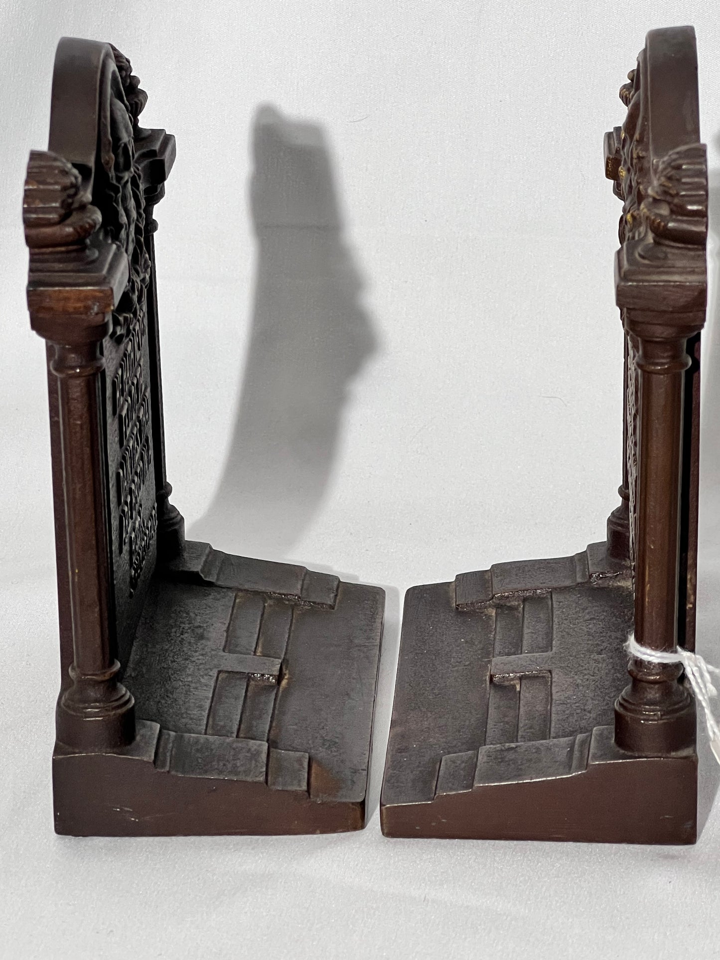 Shakespeare- Bookends-rare - BRADLEY & HUBBARD - BRONZED CAST IRON