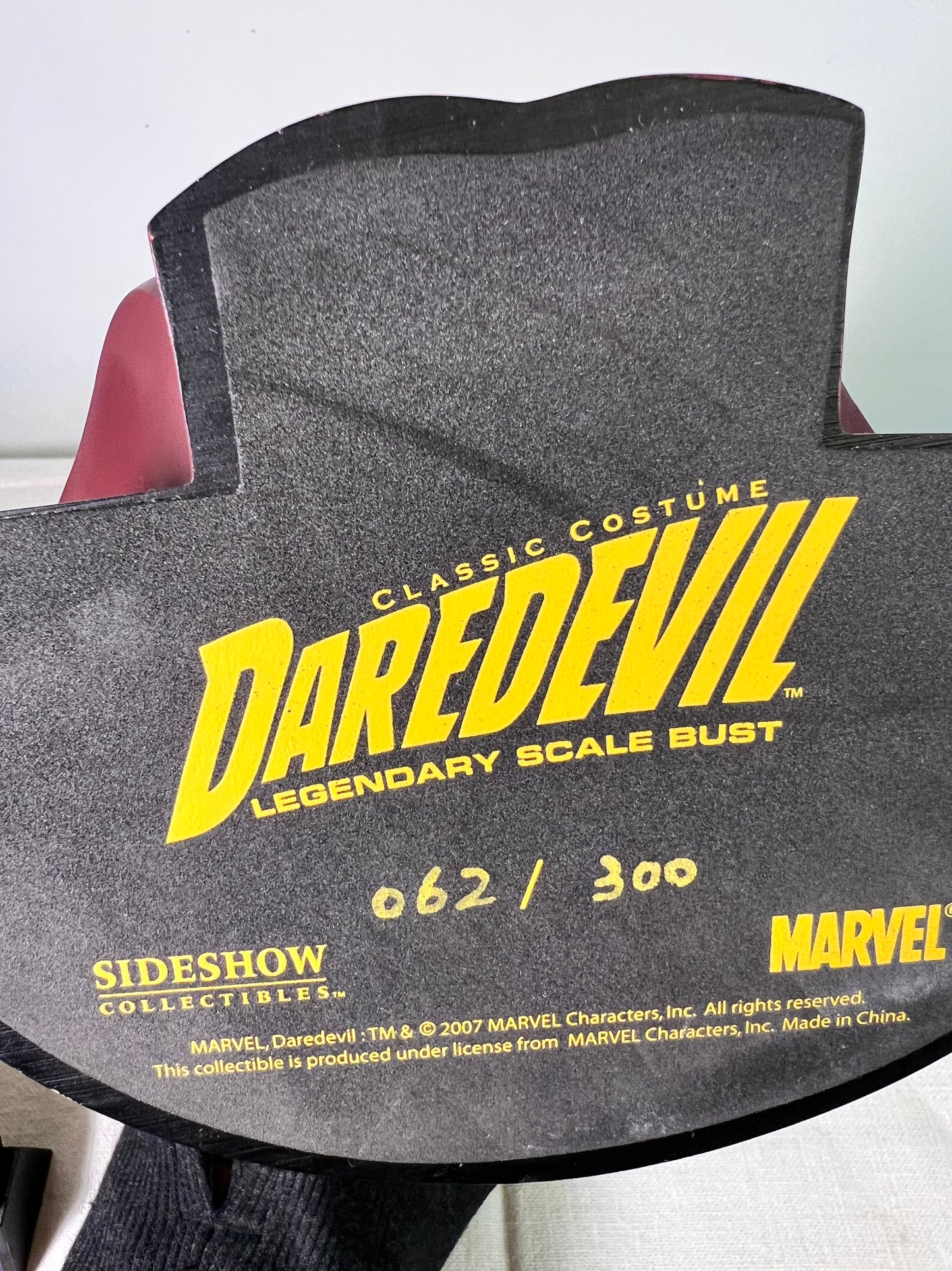 Daredevil Legendary Scale Bust- Yellow- Side Show-#062/300 -Marvel