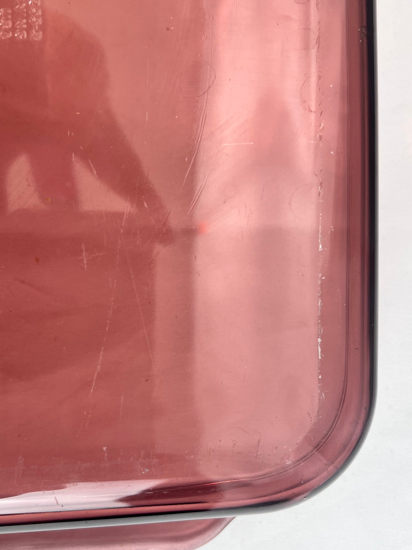 Pyrex - pink/ cranberry- 3qt casserole- baking ware- 13” x 9” x 9” - Corning- A-10