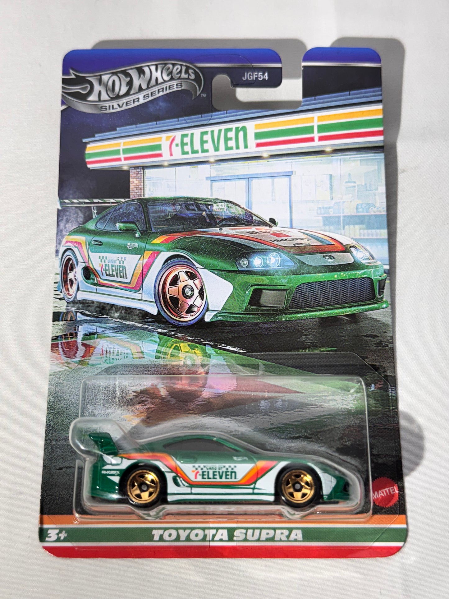 Hot wheels- Toyota Supra - JGF54 - silver series- Mattel - 7Eleven