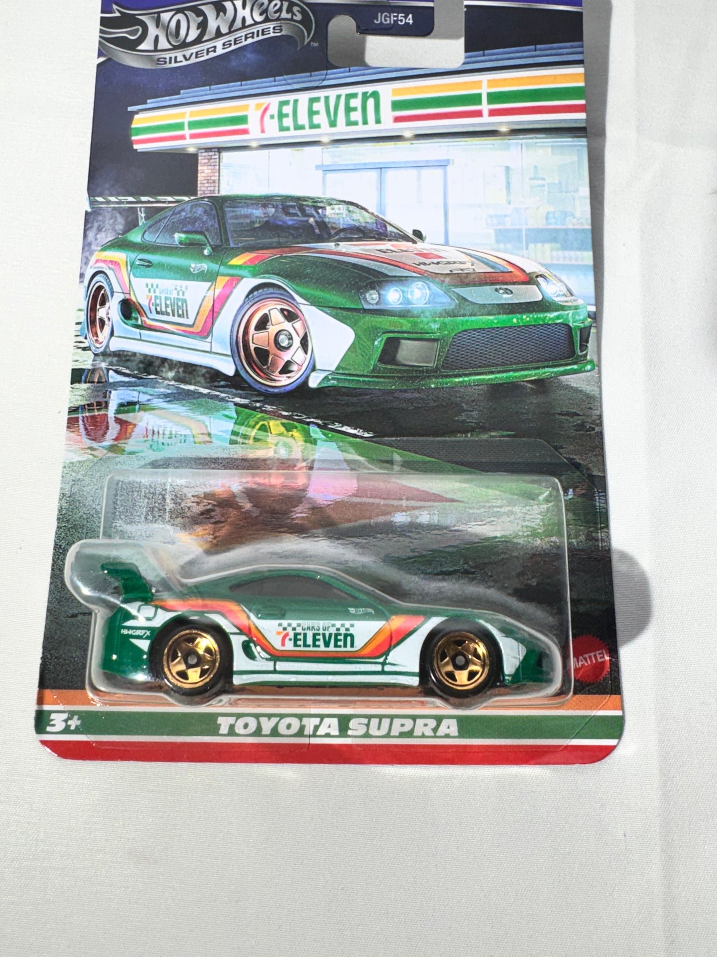 Hot wheels- Toyota Supra - JGF54 - silver series- Mattel - 7Eleven
