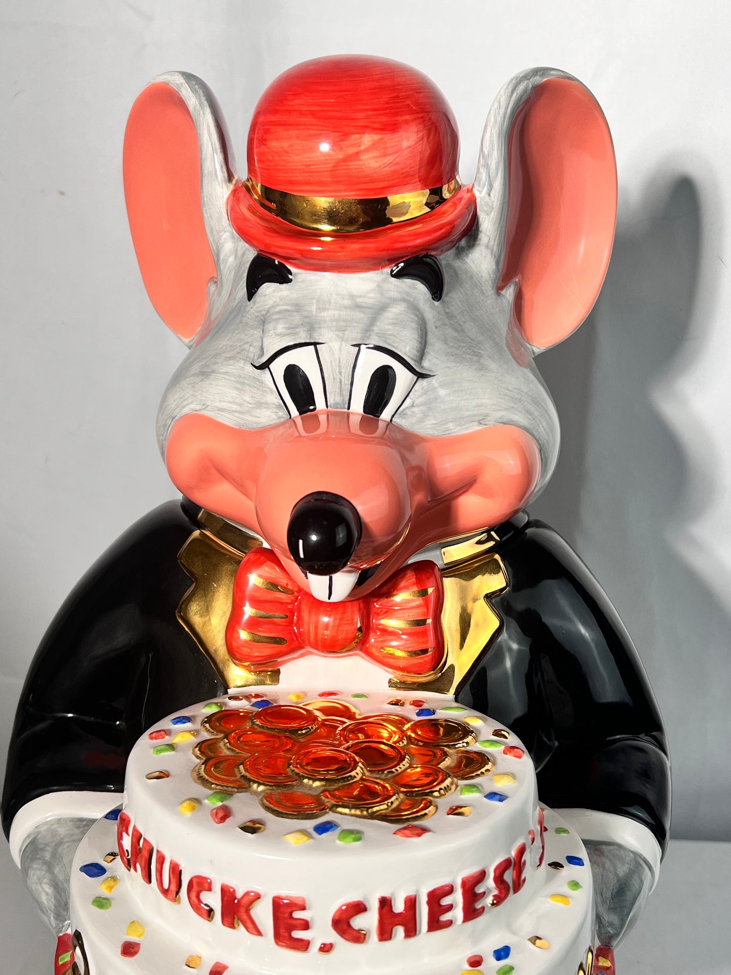 Chuck E. Cheese’s 20th Anniversary- 15” Cookie Jar - Clay Art - K & L enterprise- 1997 - Limited Edition #701