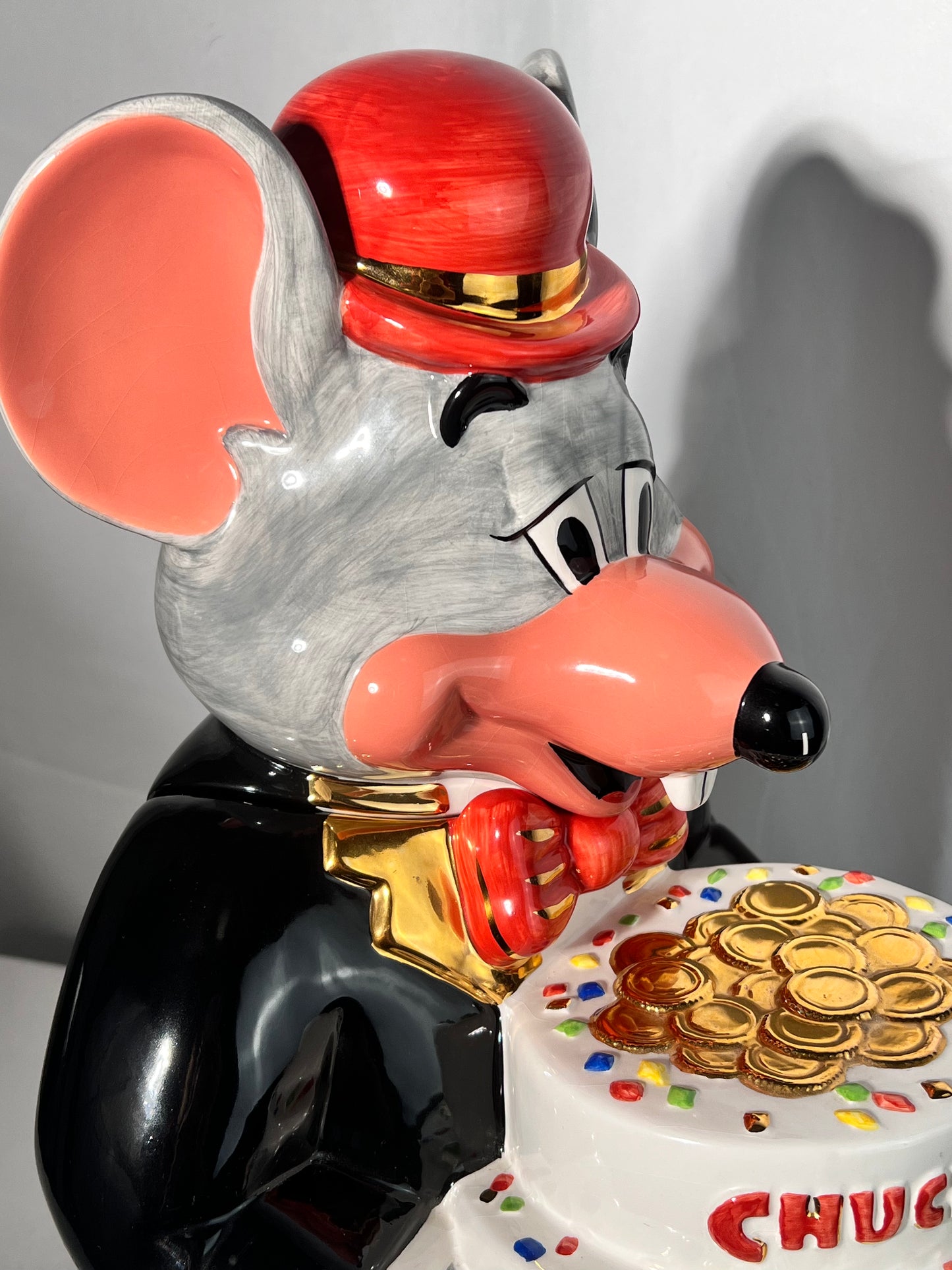 Chuck E. Cheese’s 20th Anniversary- 15” Cookie Jar - Clay Art - K & L enterprise- 1997 - Limited Edition #701