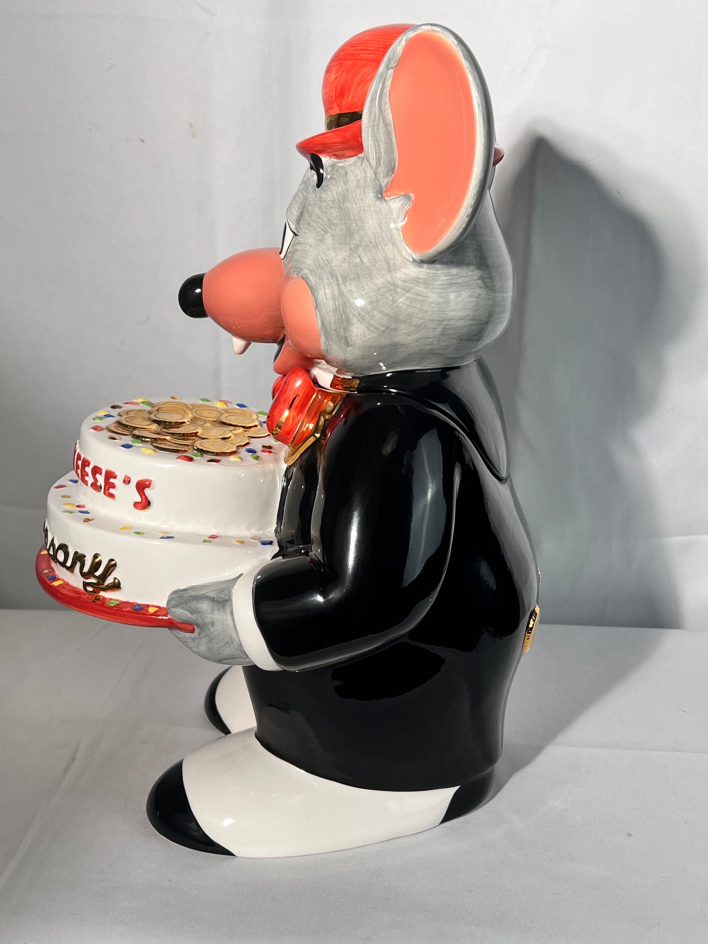 Chuck E. Cheese’s 20th Anniversary- 15” Cookie Jar - Clay Art - K & L enterprise- 1997 - Limited Edition #701