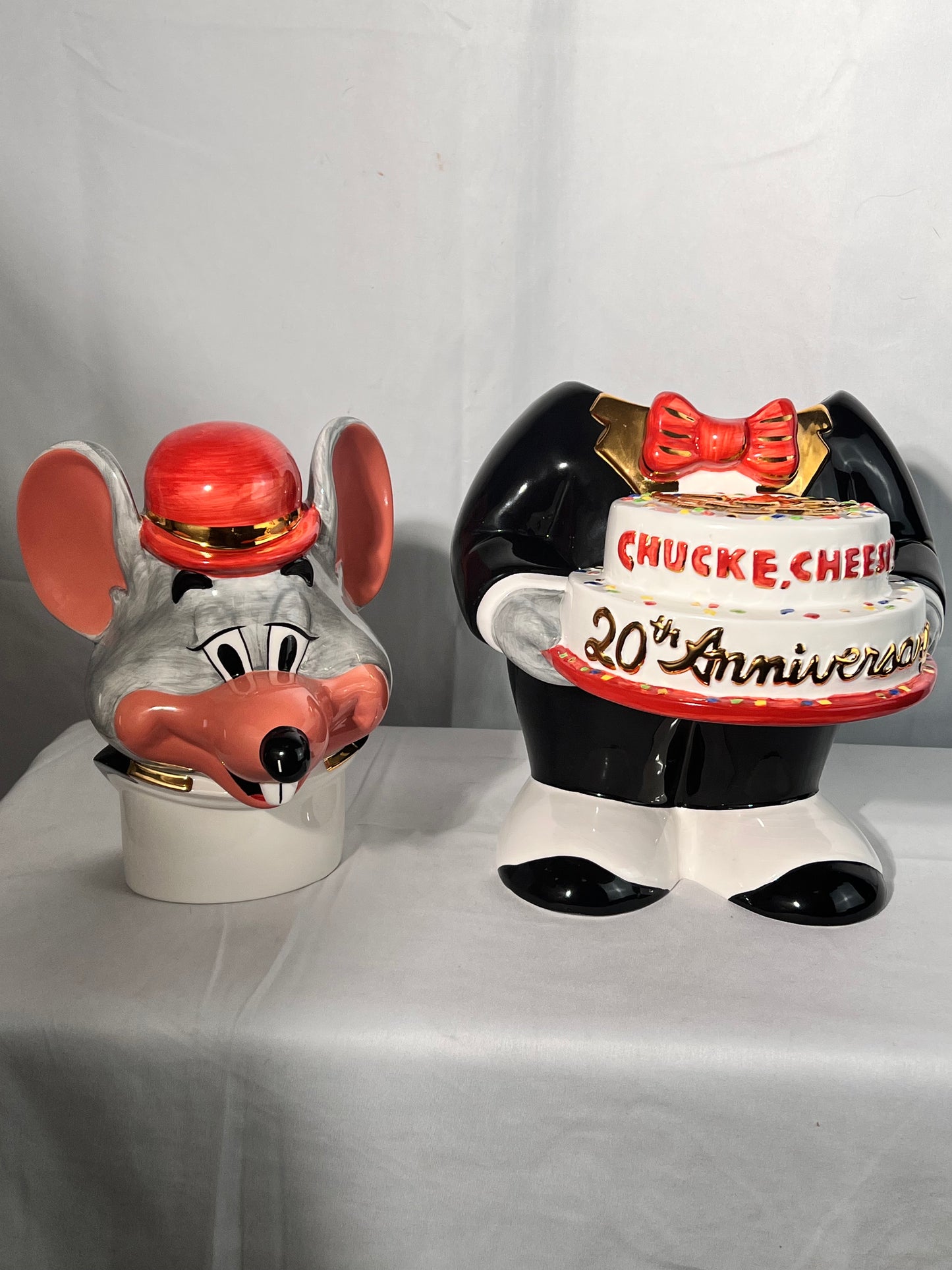 Chuck E. Cheese’s 20th Anniversary- 15” Cookie Jar - Clay Art - K & L enterprise- 1997 - Limited Edition #701