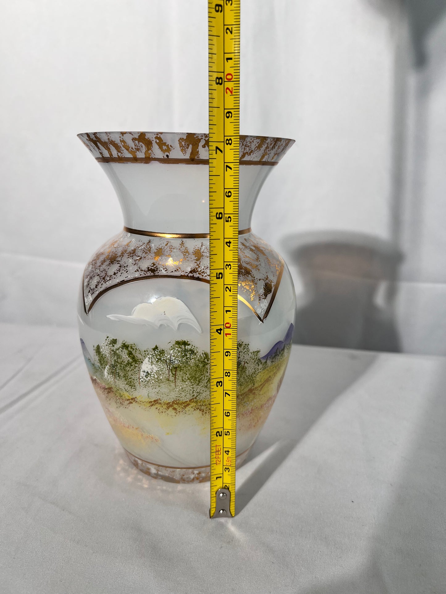 Fenton - 7” vase - #277/500 -hand painted by D. Robinson