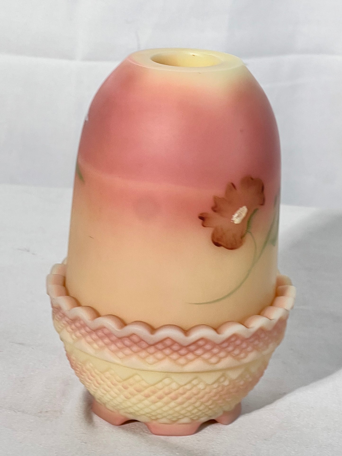 Uranium-Burmese satin-fairy light-hand painted & signed