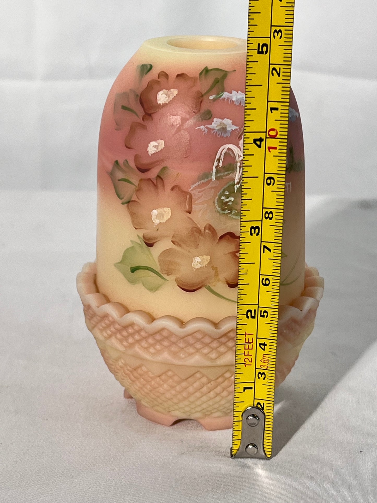 Uranium-Burmese satin-fairy light-hand painted & signed
