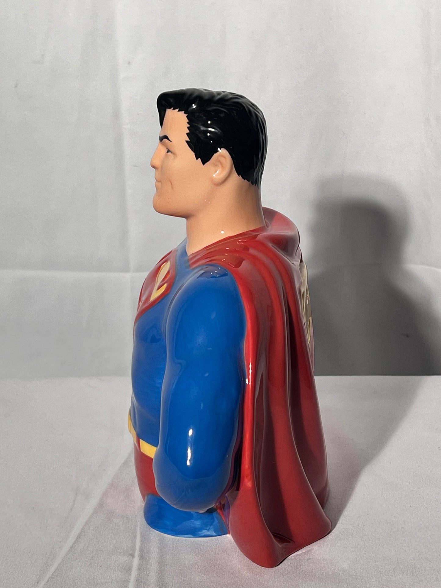 Superman – 8 1/2 inch bank – DC comics – Clayart – 1997