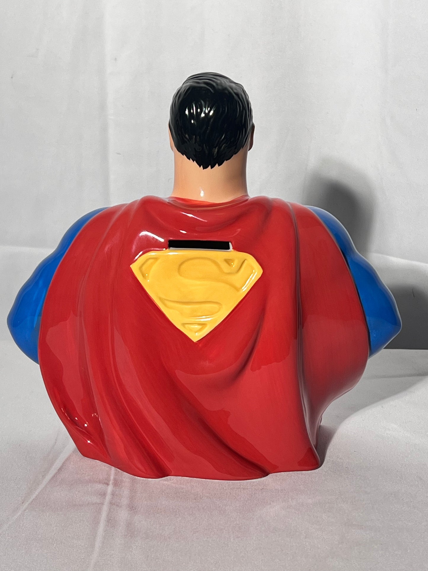 Superman – 8 1/2 inch bank – DC comics – Clayart – 1997