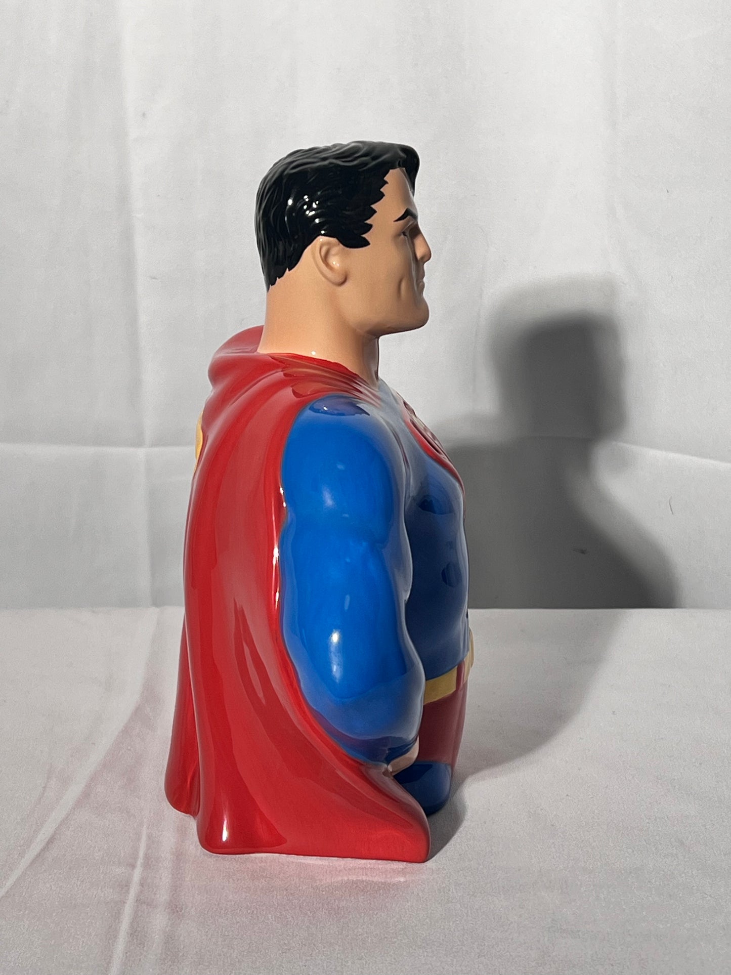 Superman – 8 1/2 inch bank – DC comics – Clayart – 1997
