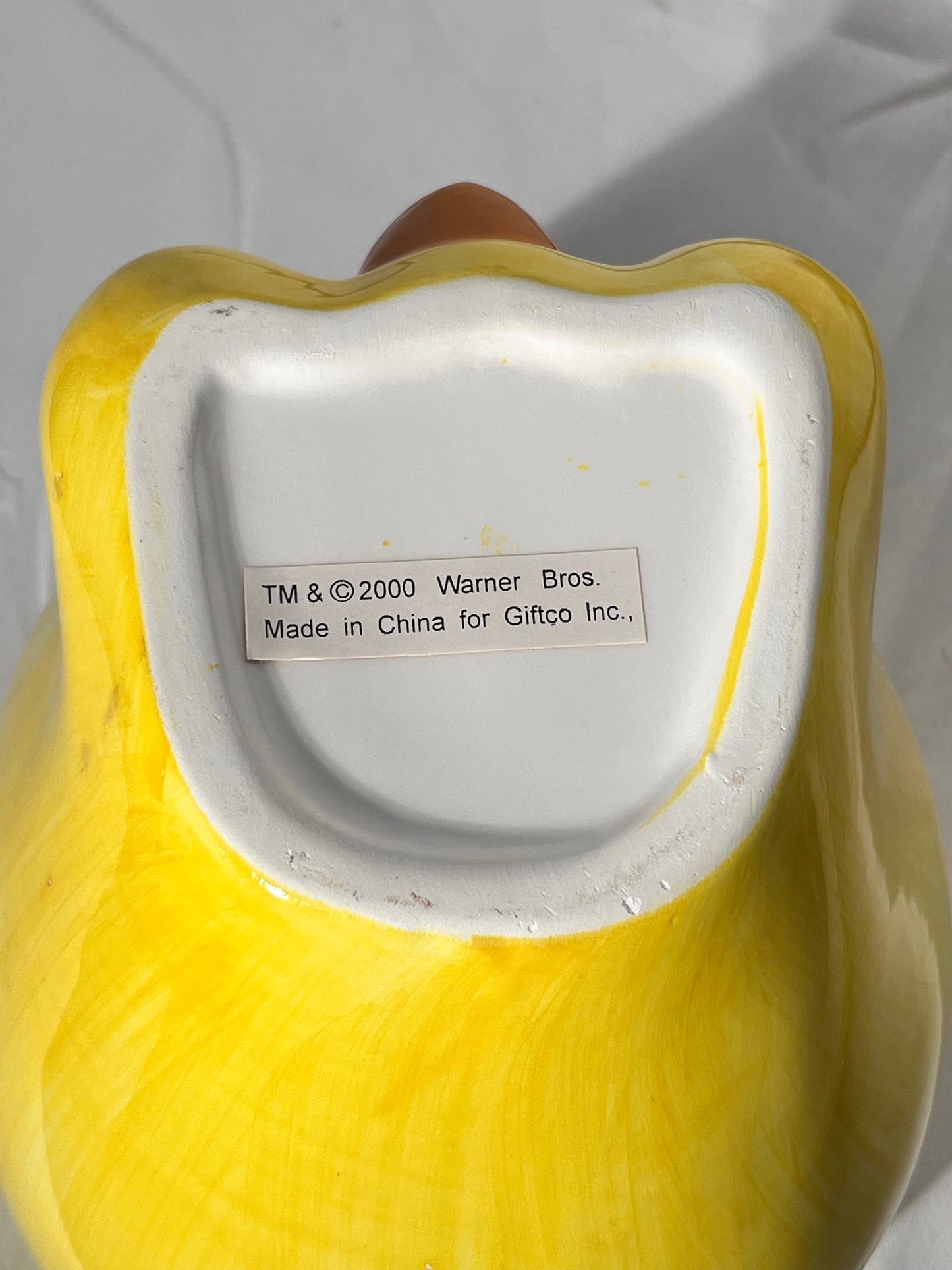 Tweety Bird - 7” Cookie Jar- hand painted- Warner Brothers- Looney Tunes-2000