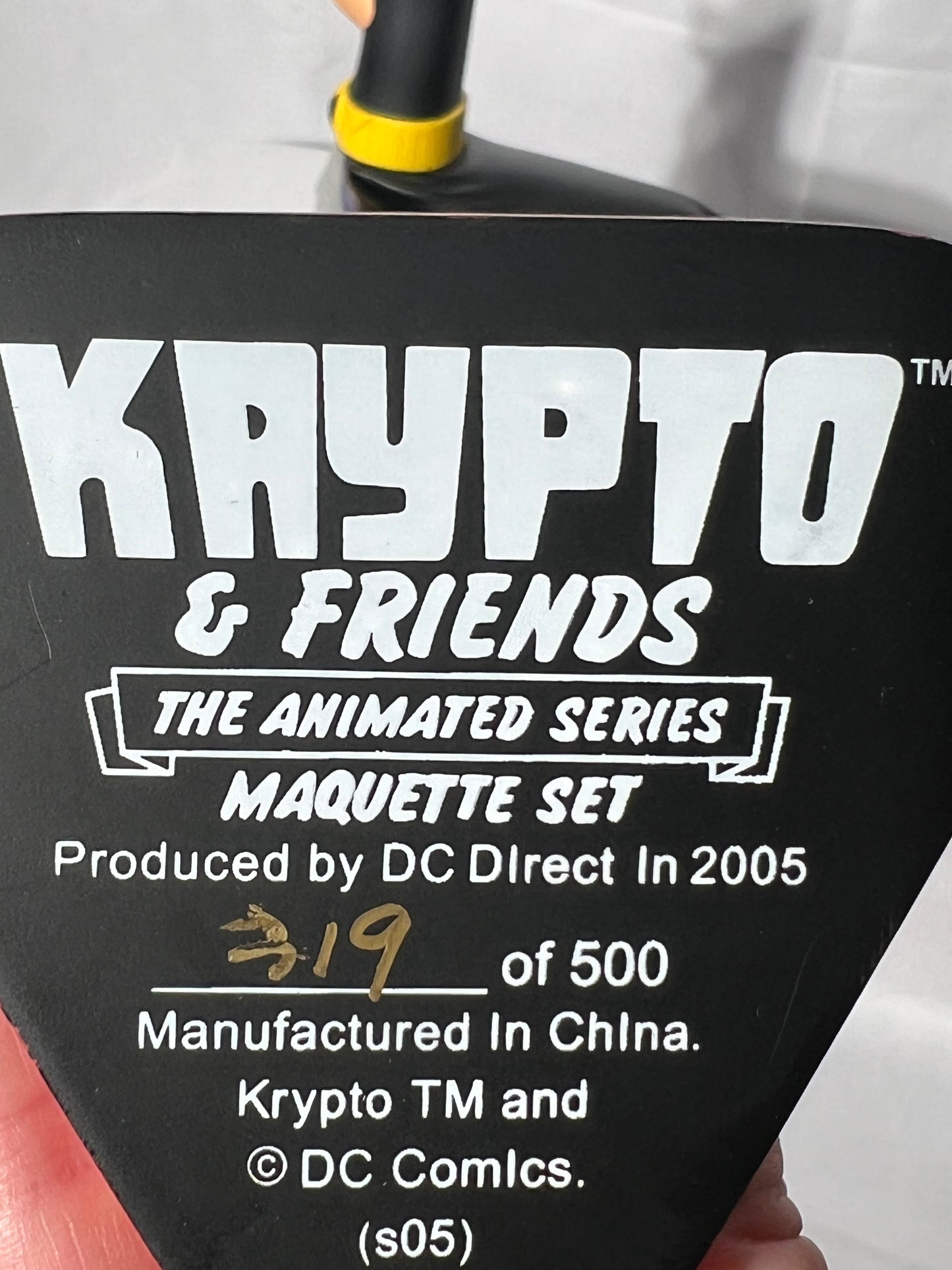 Krypto - animated series Marquette set- Cartoon Network-designed by Karen Palinko- limited edition #319/500–DCDirect–2005–Steaky, Krypto and Ace the bat Hound