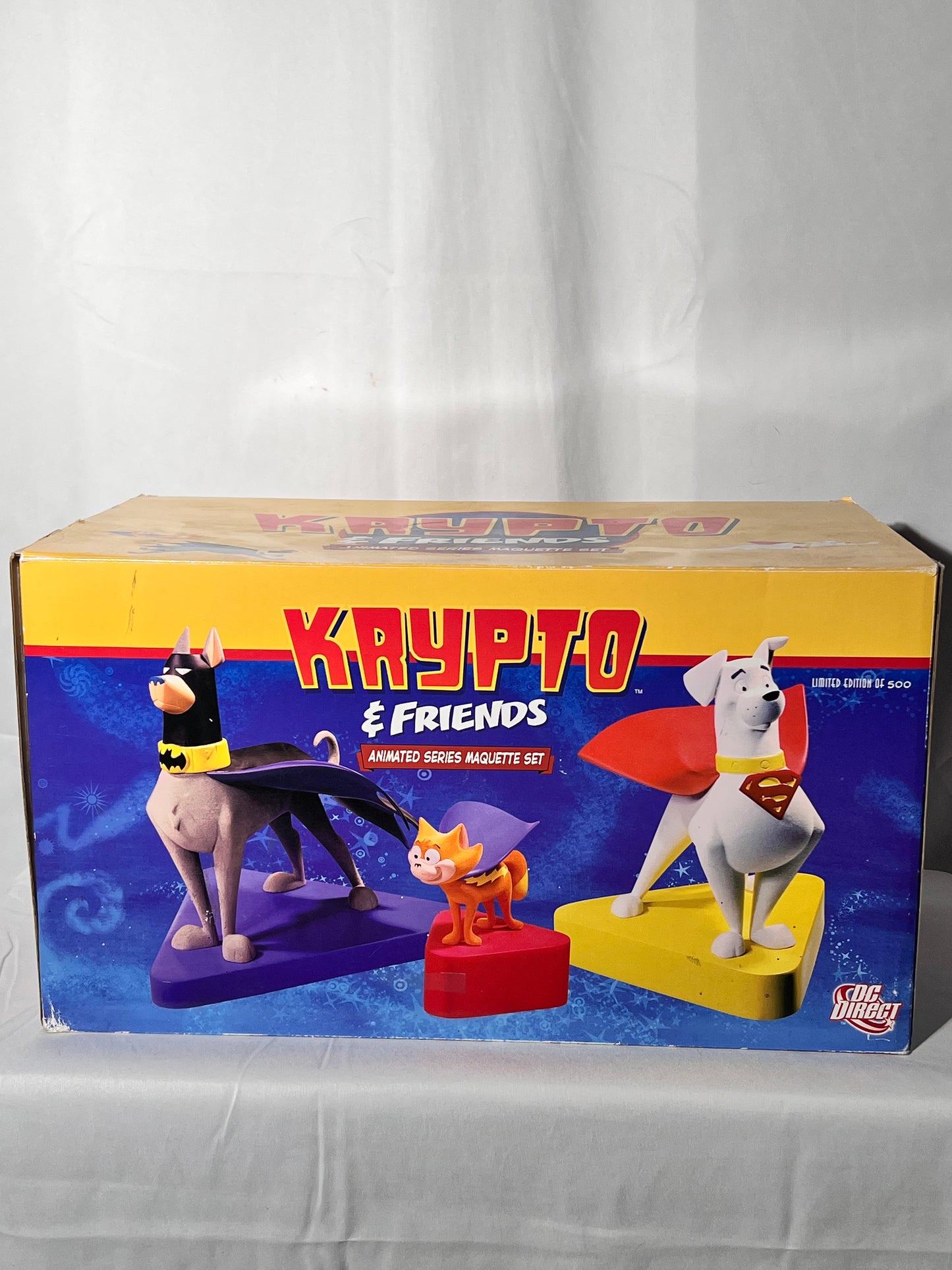 Krypto - animated series Marquette set- Cartoon Network-designed by Karen Palinko- limited edition #319/500–DCDirect–2005–Steaky, Krypto and Ace the bat Hound