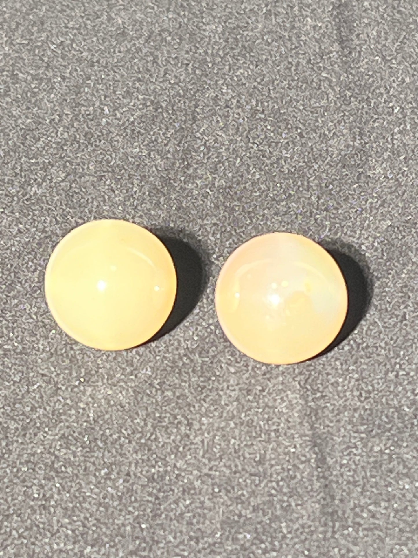 Uranium Marbles- set of 2 - black light - Burmese Satin Pearl