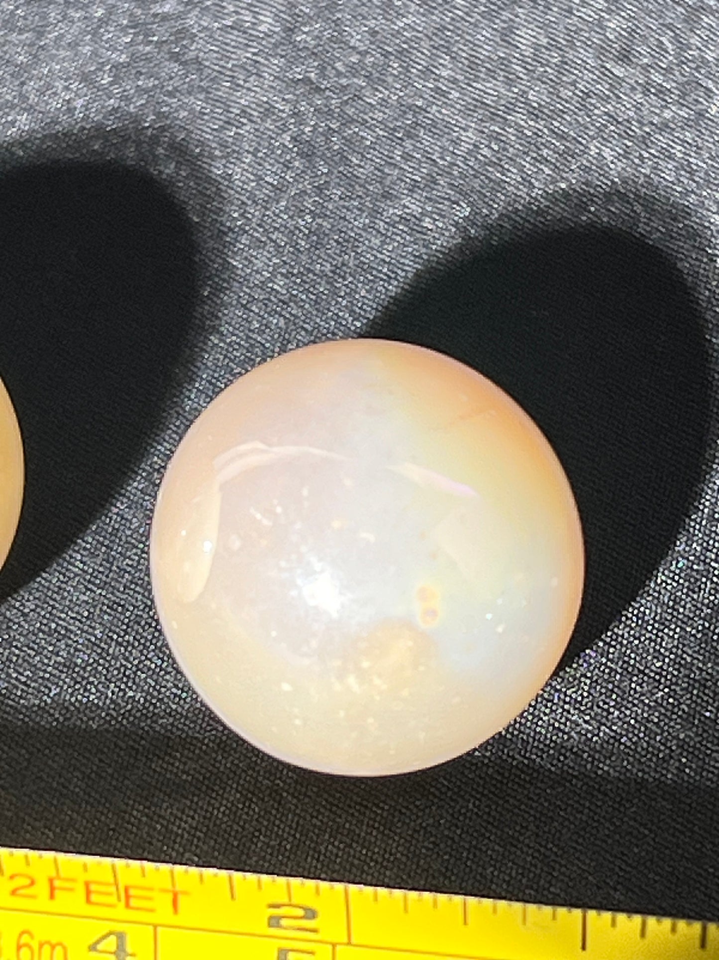 Uranium Marbles- set of 2 - black light - Burmese Satin Pearl