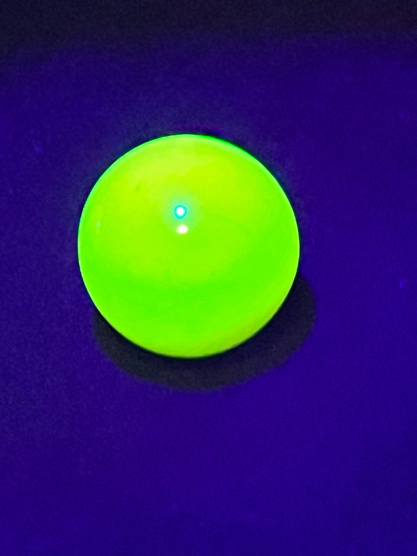Uranium Marbles- set of 2 - black light - Burmese Satin Pearl