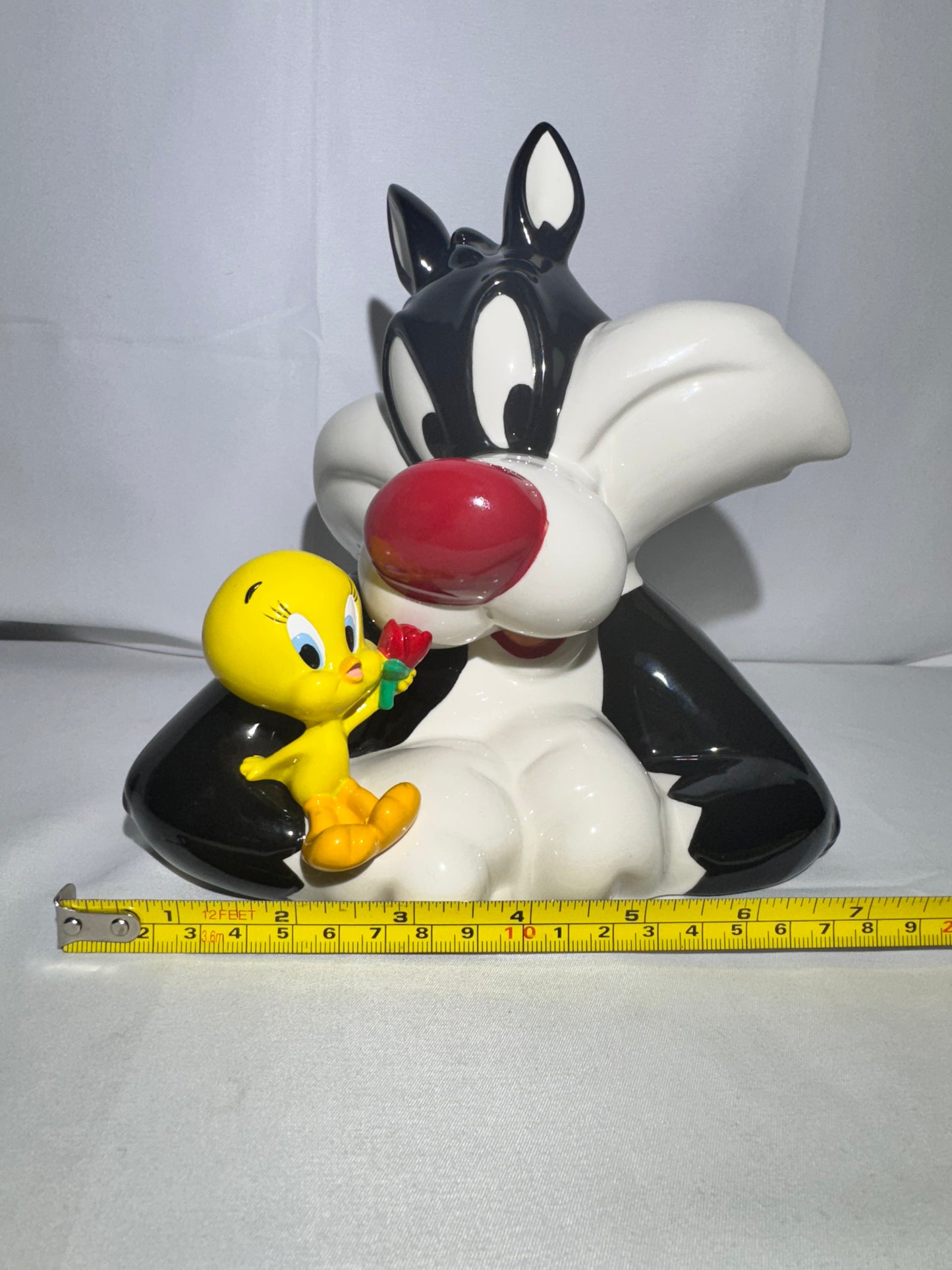 Tweety Bird and Sylvester- 7.5” Bank- Looney Tunes -Warner Brothers