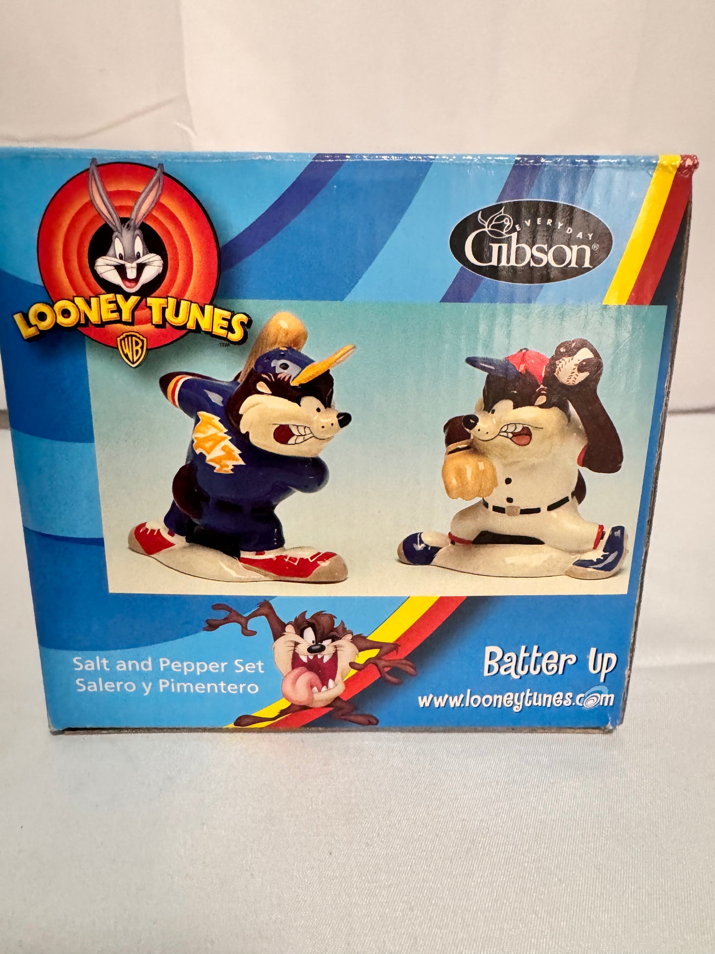 Taz - Salt and Pepper- Baseball -Batter up - Looney Tunes- Warner Brothers - Gibson- Original Box