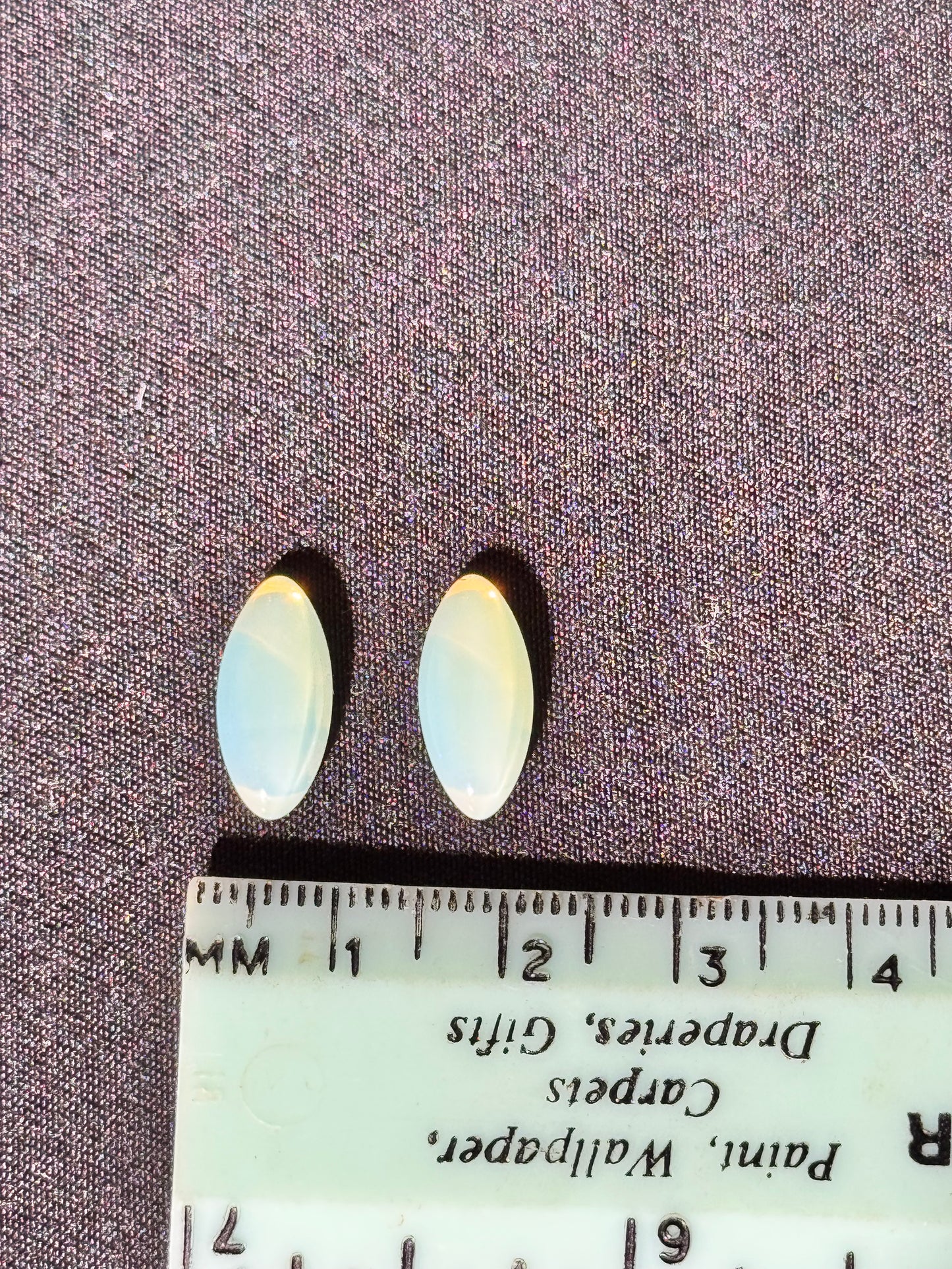 Navette Gemstone- uranium- 8 pieces- pink, green and yellow