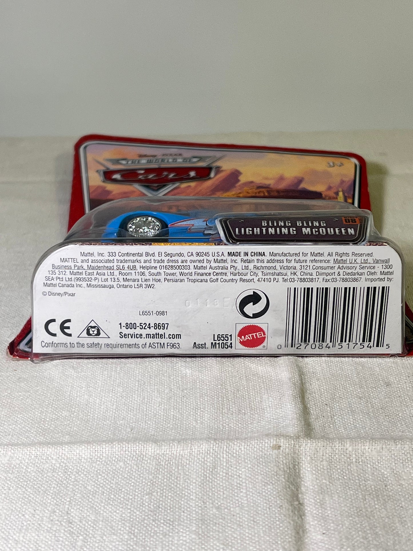 Disney-Pixar- Cars- Bing Bing Lightning McQueen-#08- L6551 M1054