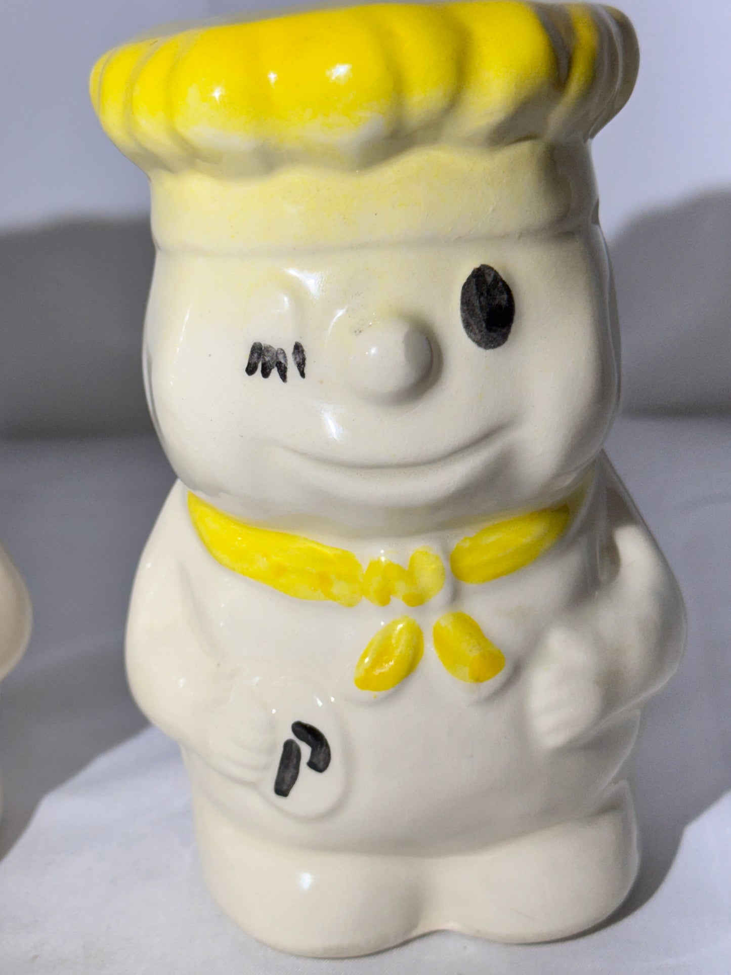 Vintage Pillsbury Doughboy Salt & Pepper Shakers Ceramic USA Winking Collectible