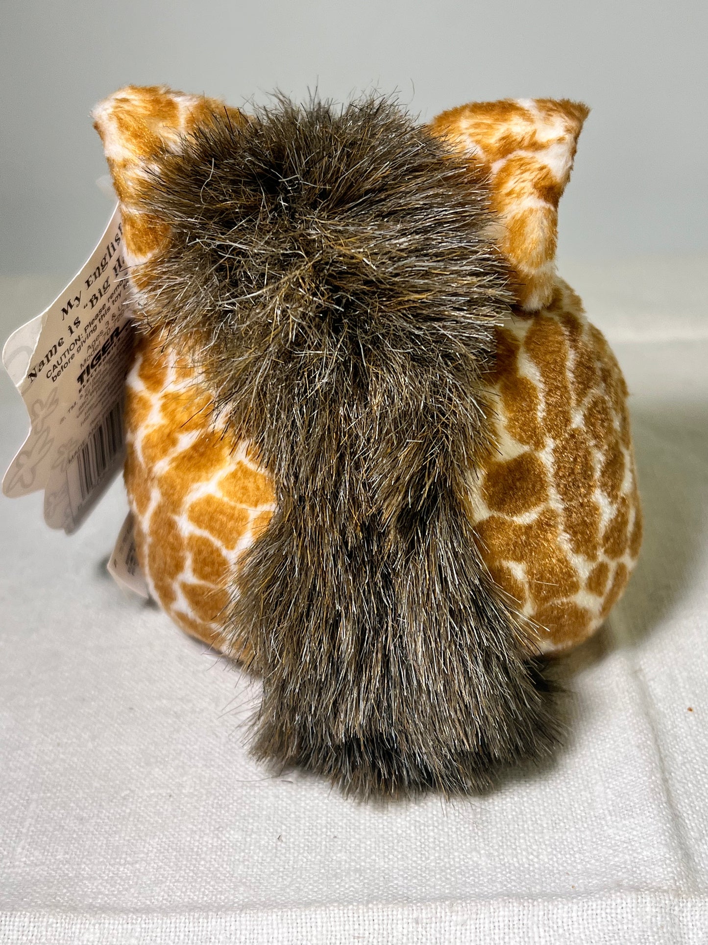 Furby Buddies- Big Hungry- 1999- Tiger electronics- giraffe print-Green eyes