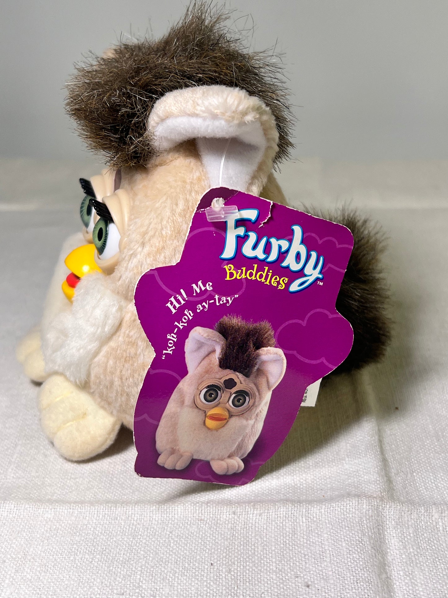 Furby Buddies- More Hungry- 1999-Tiger Electronics- Tan and white belly- brown hair- green eyes