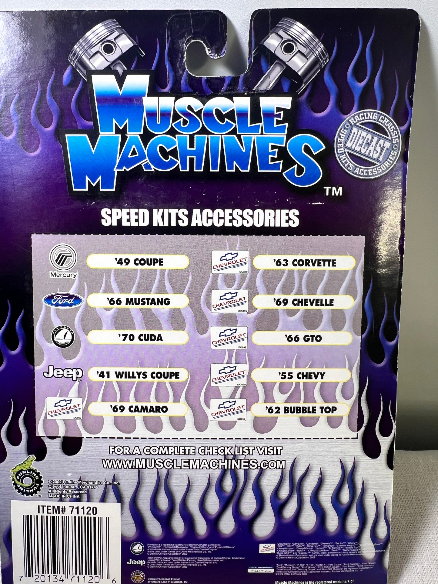 Muscle Machine- ‘49 Coupe Speed Kit Accessories-Mercury-item # 71120- die cast 1:64 scale