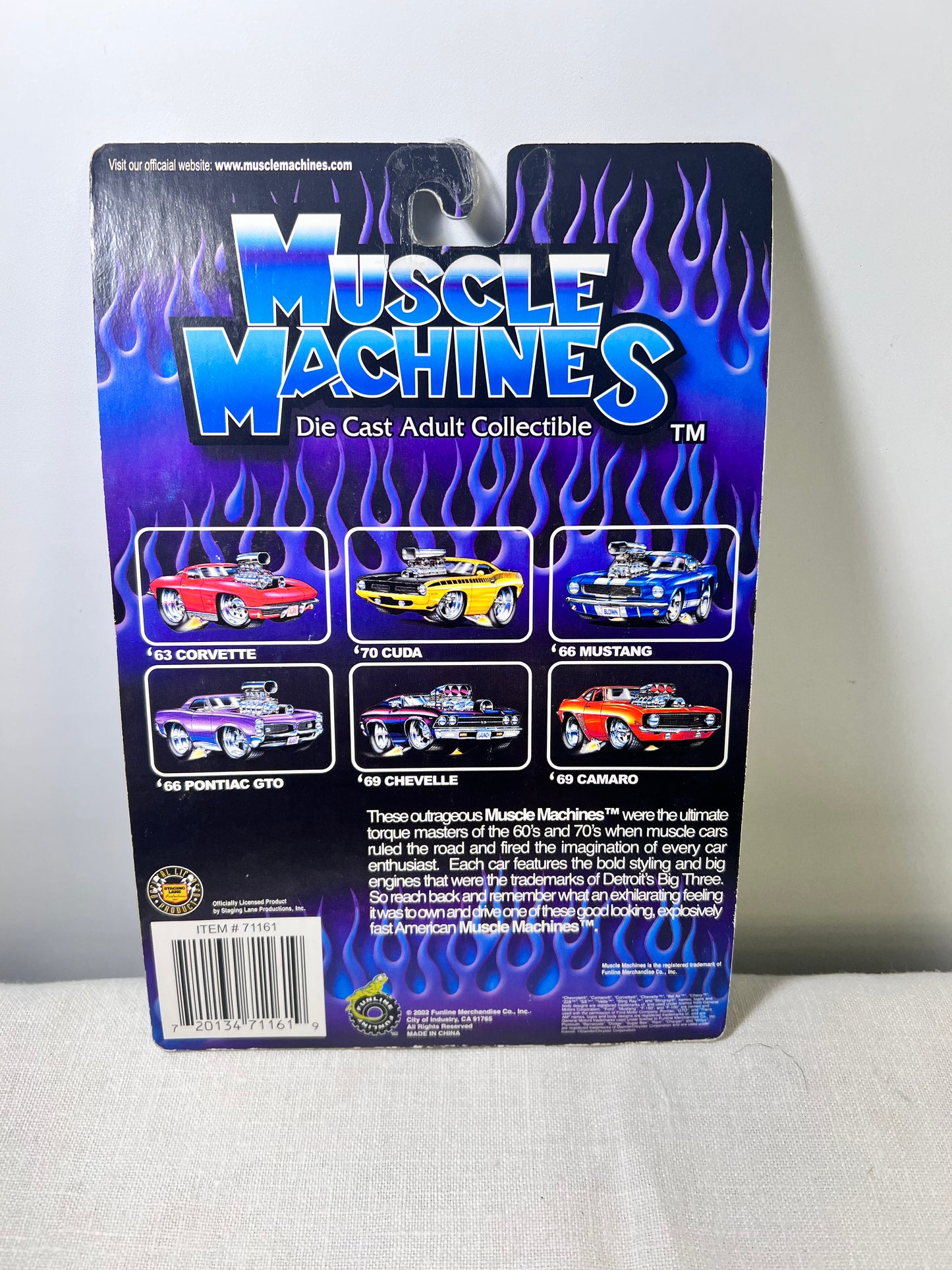 Muscle machines- ‘62 Bubble Top- 02-75 - Die cast 1:64 scale- American flag 