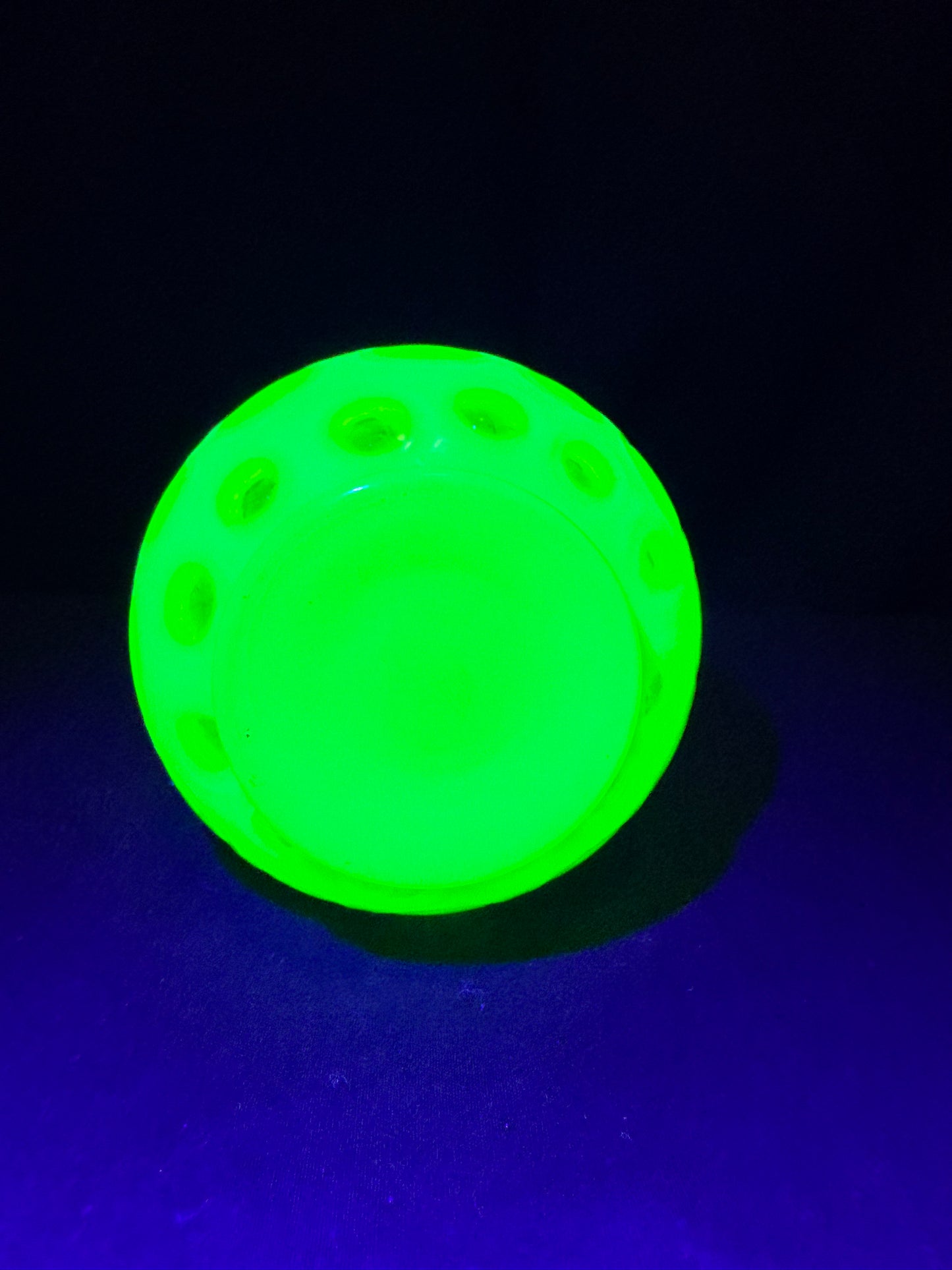 Uranium- Fenton- Vase - Yellow Opalescent- Coin Dot - “Thumbprint” - Vaseline Glass- Vintage