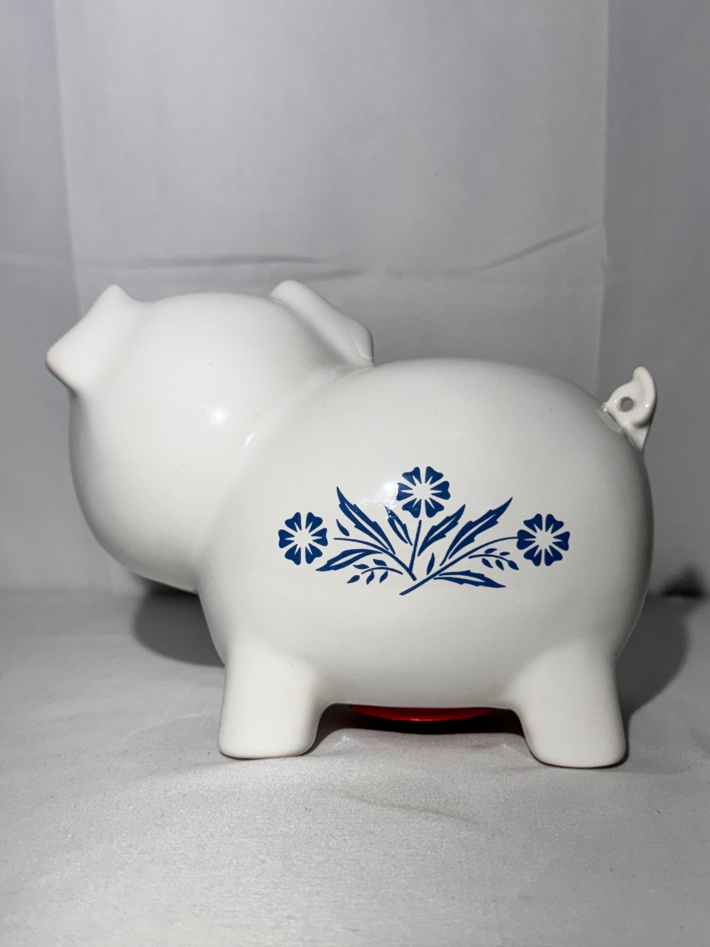 RARE - Corning Ware Ceramic Piggy Bank – Blue Cornflower Design – Made in England
