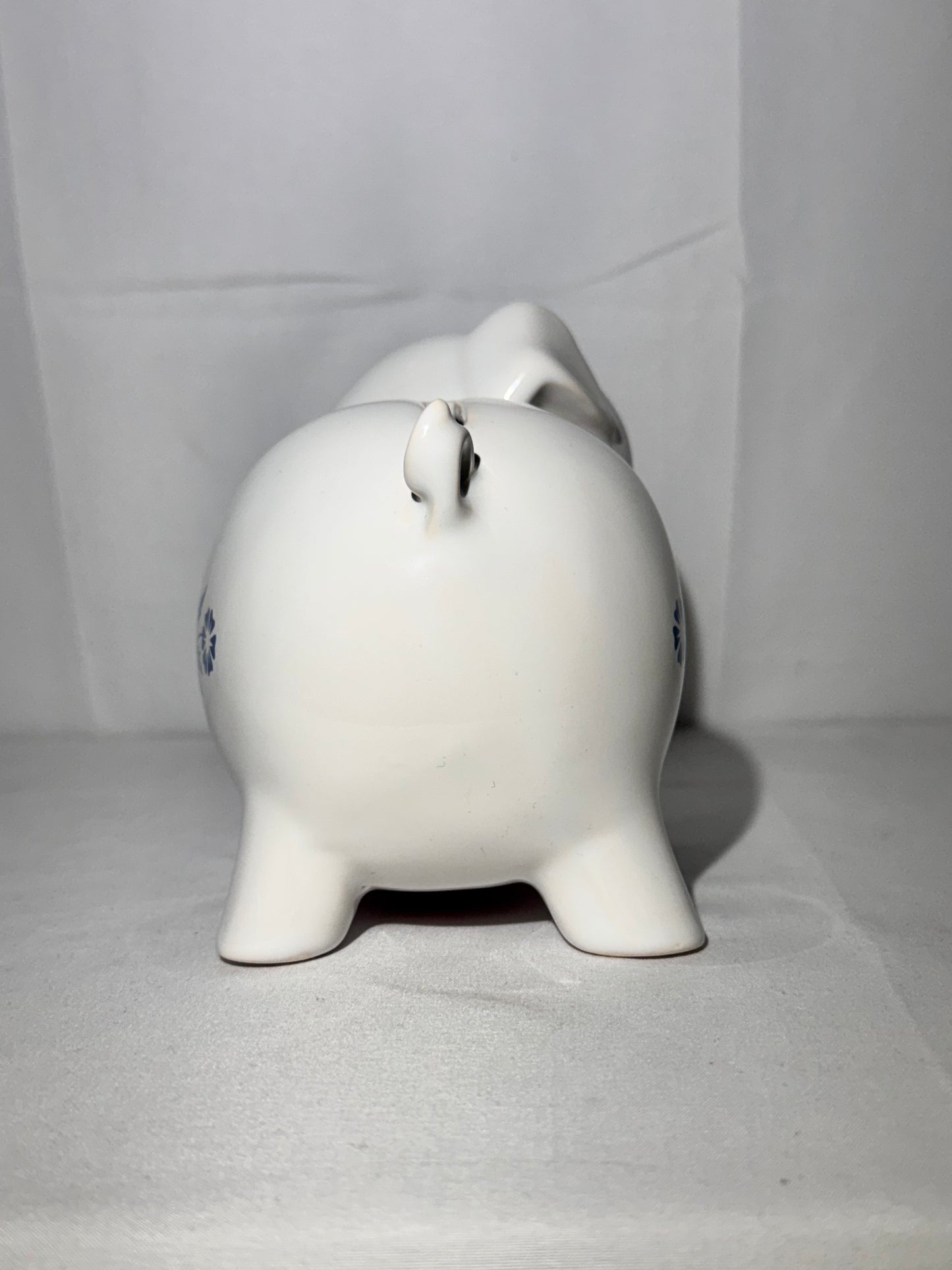 RARE - Corning Ware Ceramic Piggy Bank – Blue Cornflower Design – Made in England