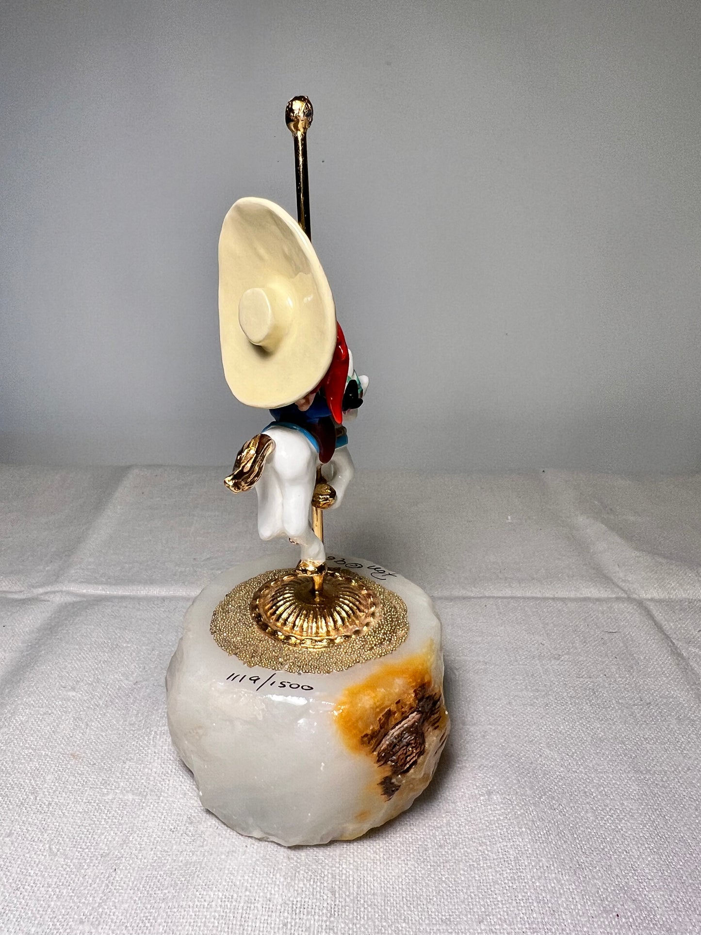 Ron Lee- Yosemite Sam On carousel horse-6” statue-1996- signed and Numbered 1119/1500-Looney Tunes -Warner Brothers- Stone base 