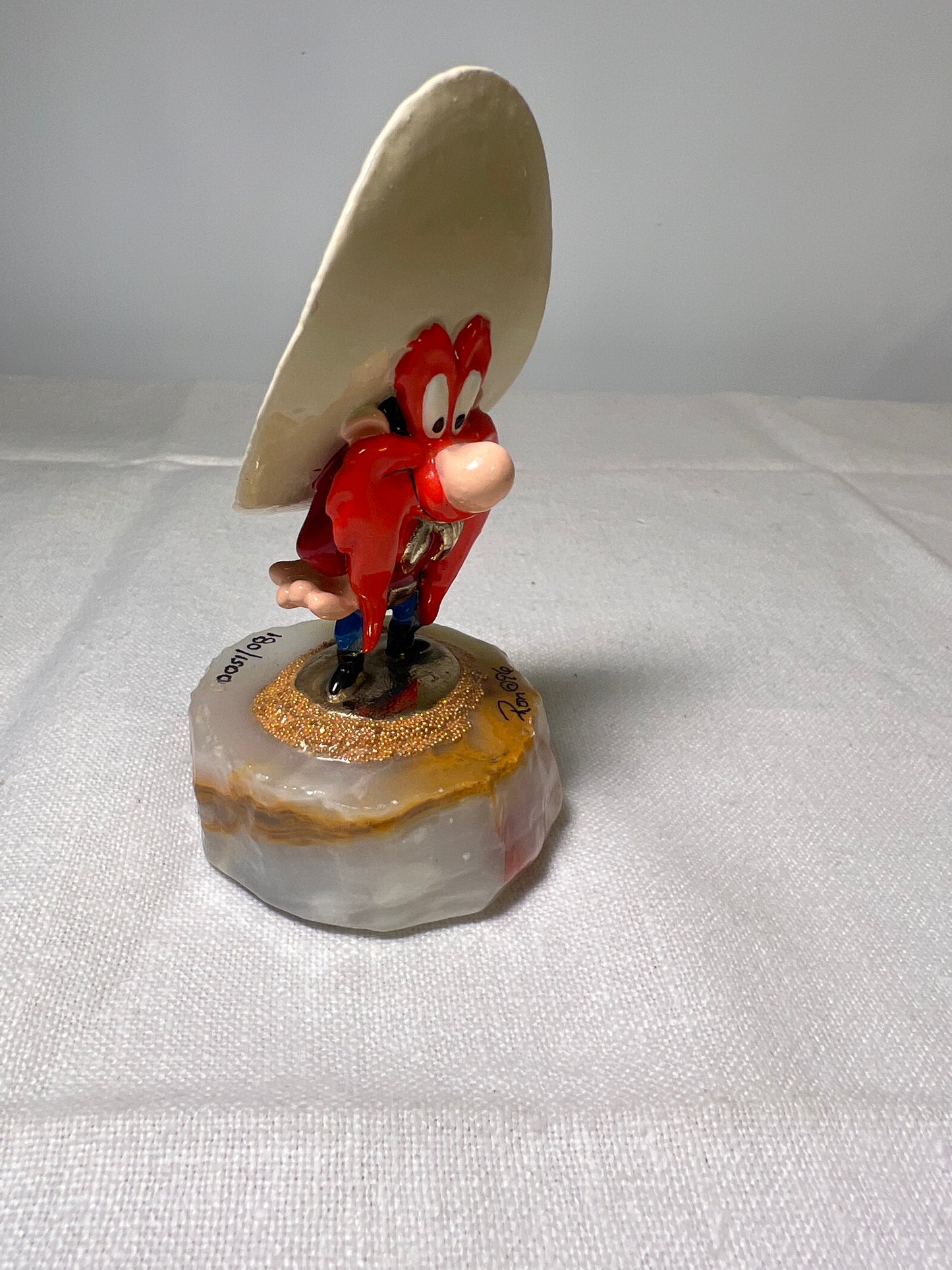 Ron Lee - Yosemite Sam- 4” statue-1996- signed and numbered 180/1500 -Looney Tunes - Warner Brothers- stone base