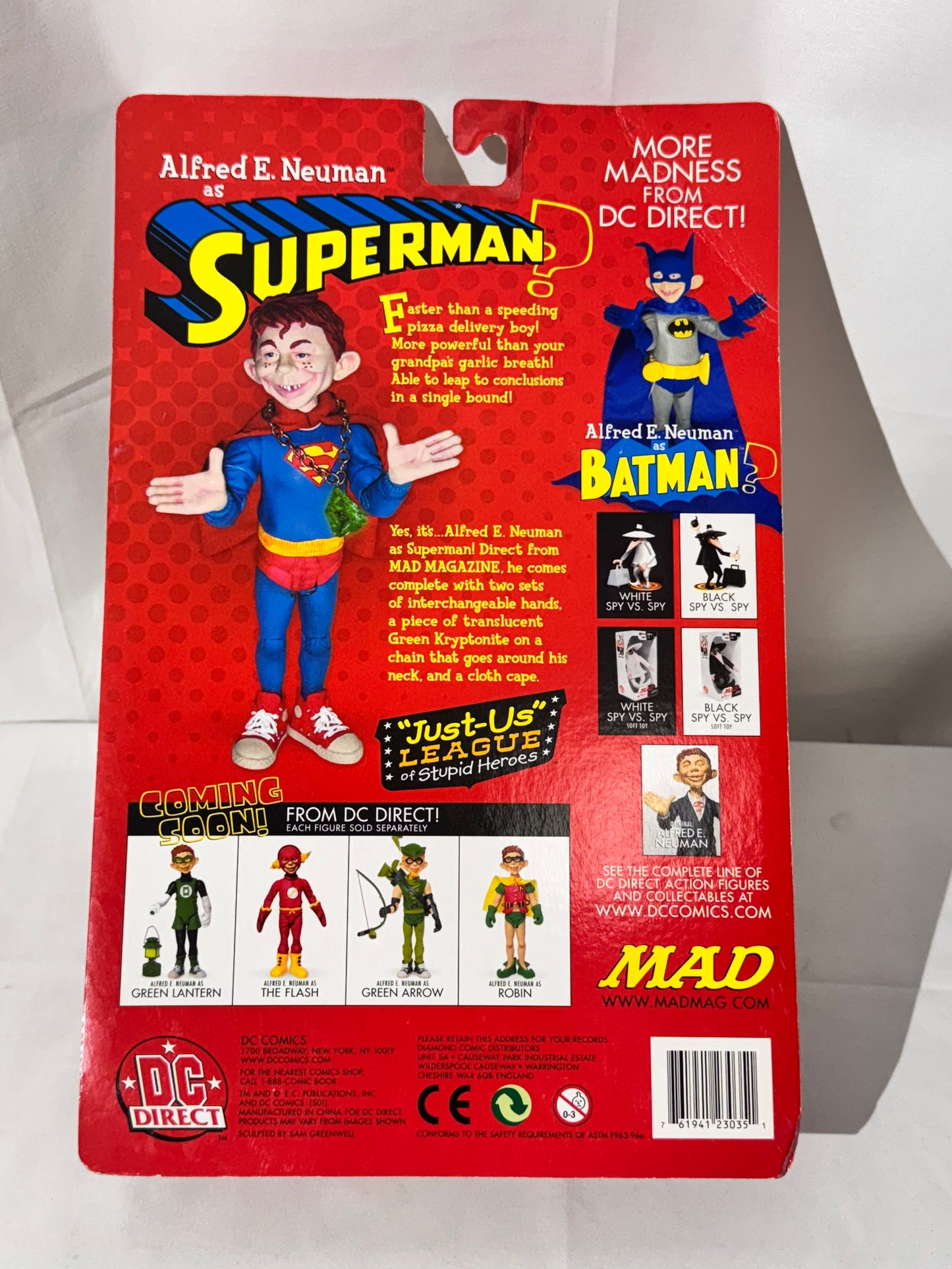 Alfred E. Neuman as Superman – DC Direct “Just-Us”League of Stupid Heroes– Action Figure