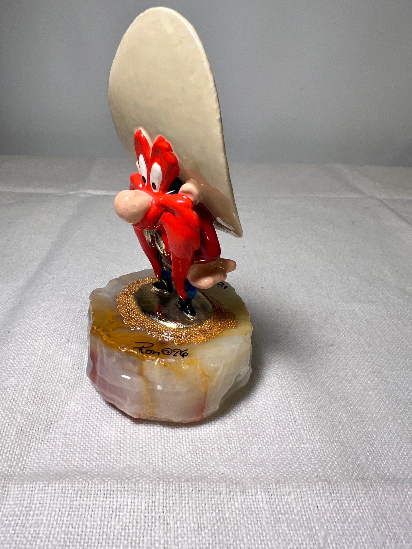 Ron Lee - Yosemite Sam- 4” statue-1996- signed and numbered 180/1500 -Looney Tunes - Warner Brothers- stone base