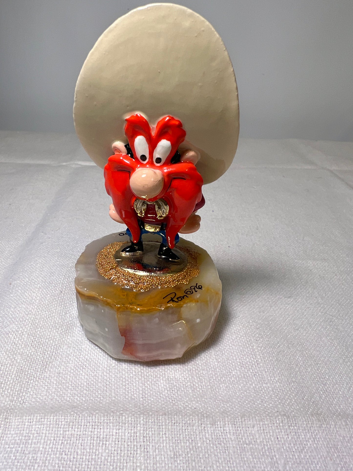 Ron Lee - Yosemite Sam- 4” statue-1996- signed and numbered 180/1500 -Looney Tunes - Warner Brothers- stone base