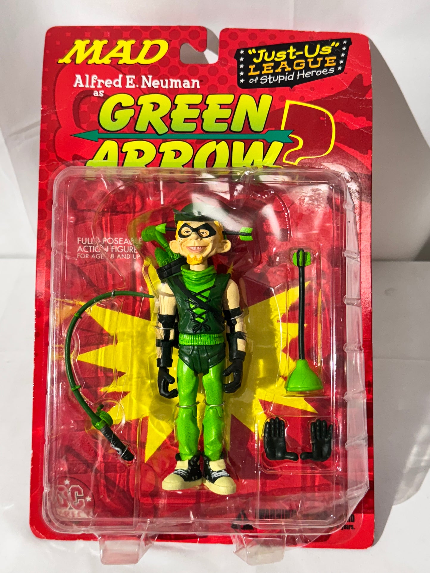 Alfred E. Neuman as Green Arrow – DC Direct “Just-Us” League of Stupid Heroes – Action Figure