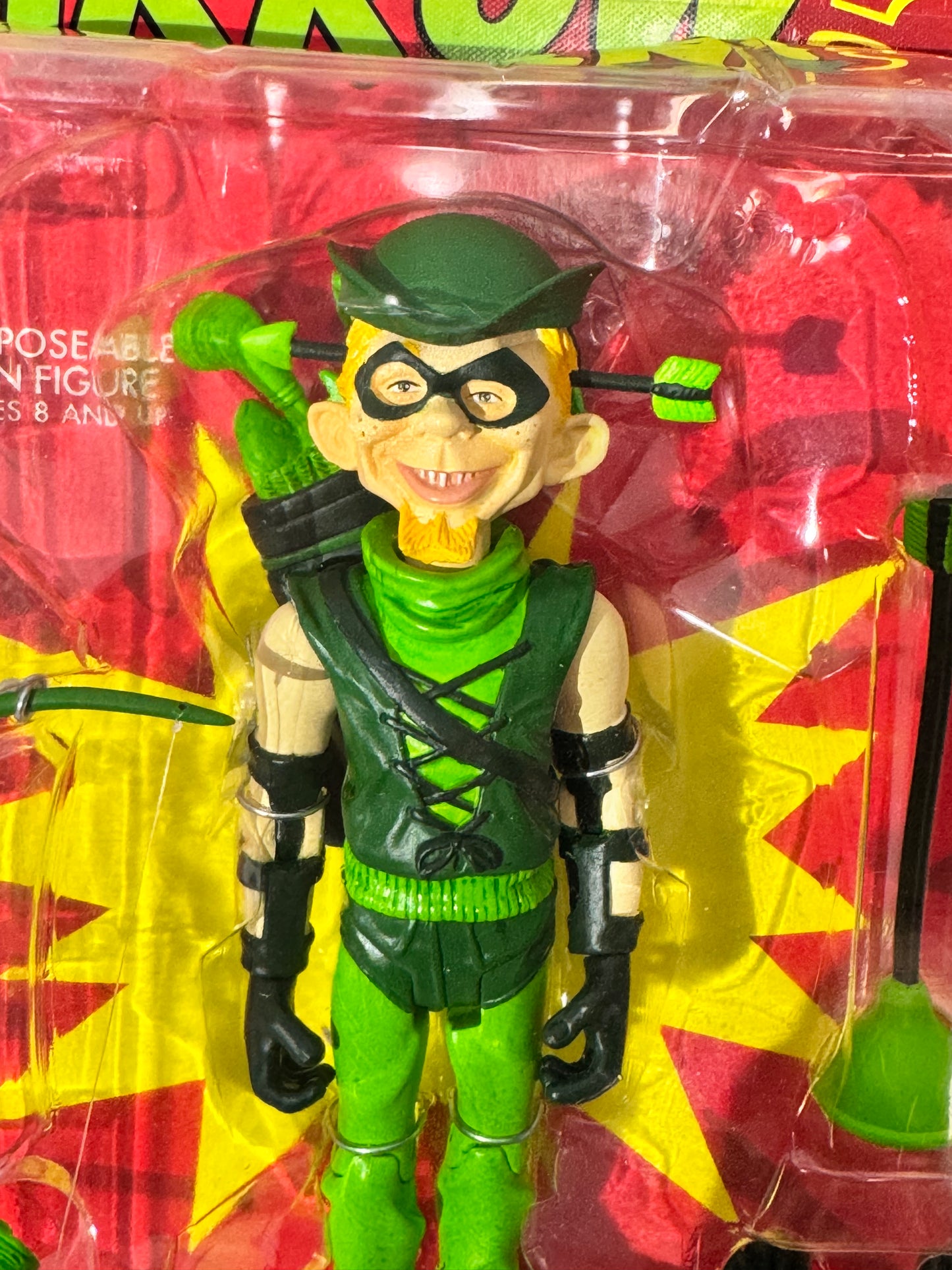 Alfred E. Neuman as Green Arrow – DC Direct “Just-Us” League of Stupid Heroes – Action Figure