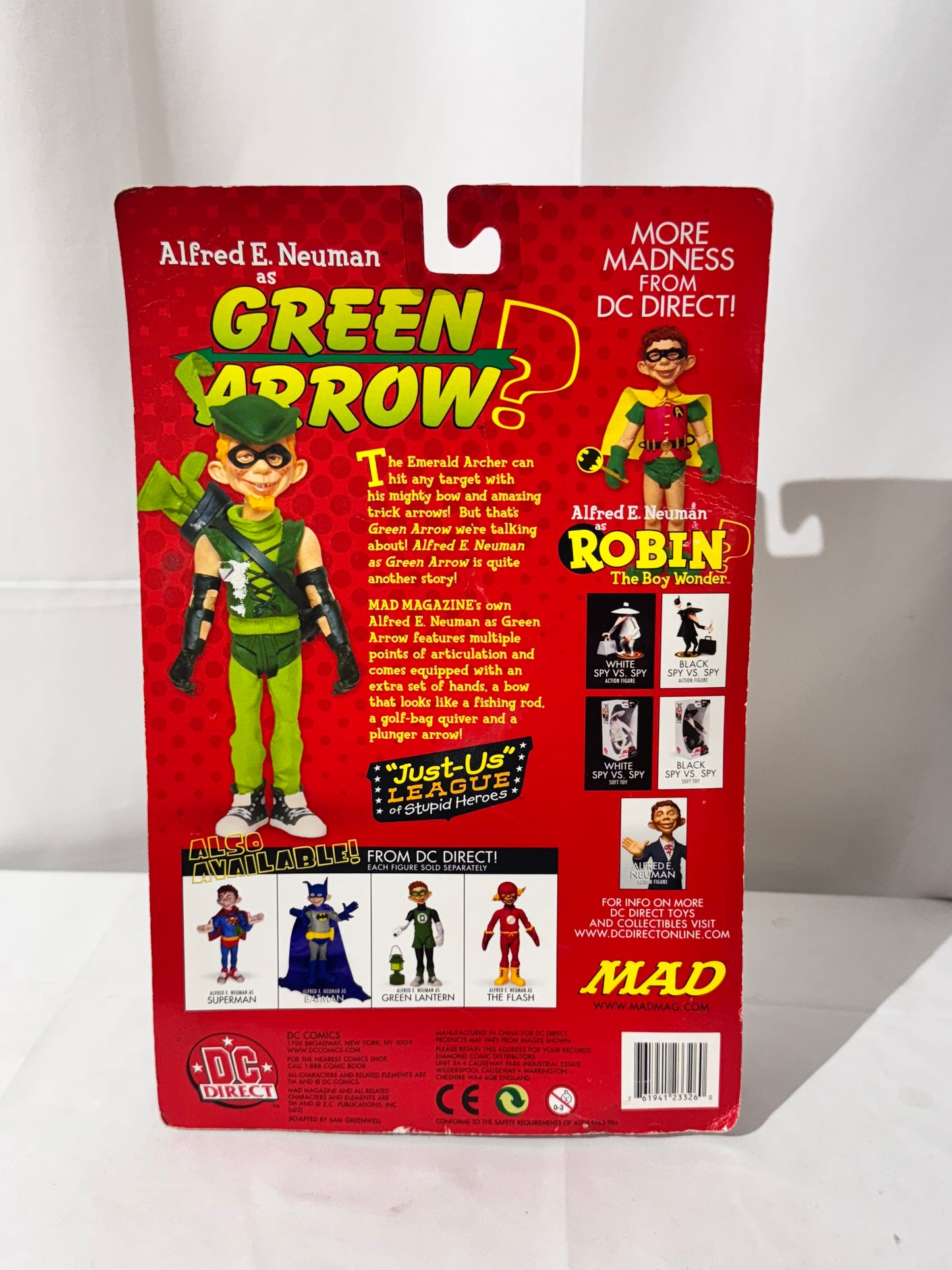 Alfred E. Neuman as Green Arrow – DC Direct “Just-Us” League of Stupid Heroes – Action Figure