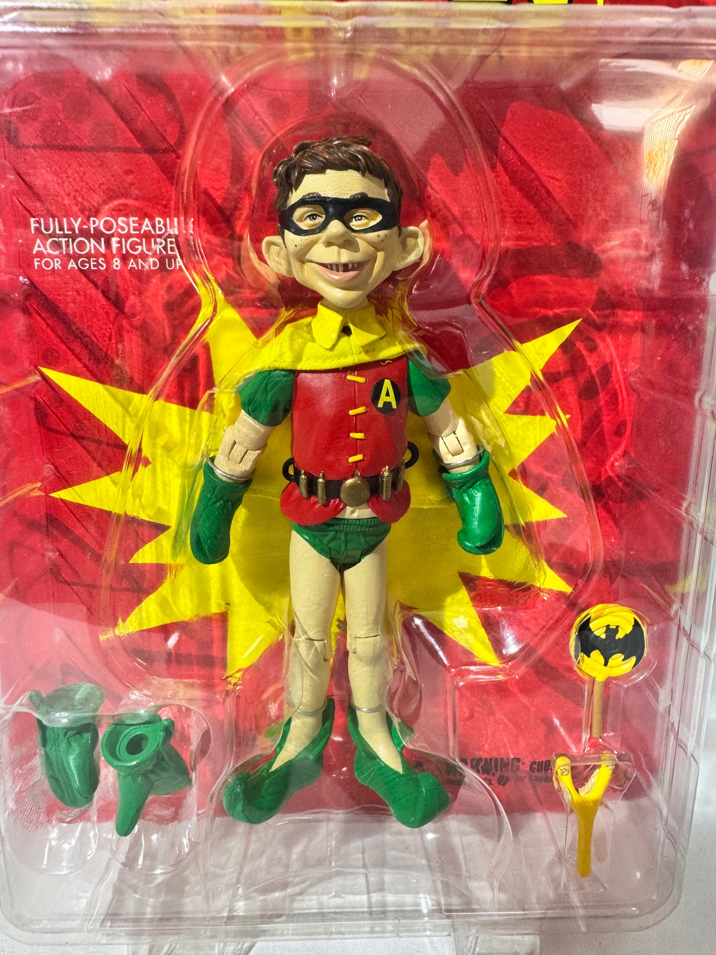 Alfred E. Neuman as Robin the Boy Wonder – DC Direct “Just-Us”League of Stupid Heroes – Action Figure