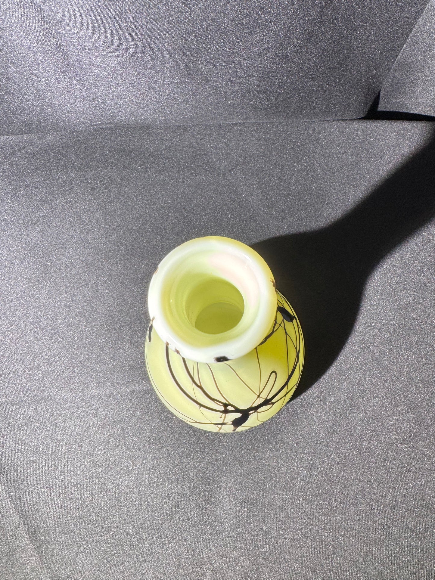 Uranium Fenton Barber Bottle – Hanging Hearts