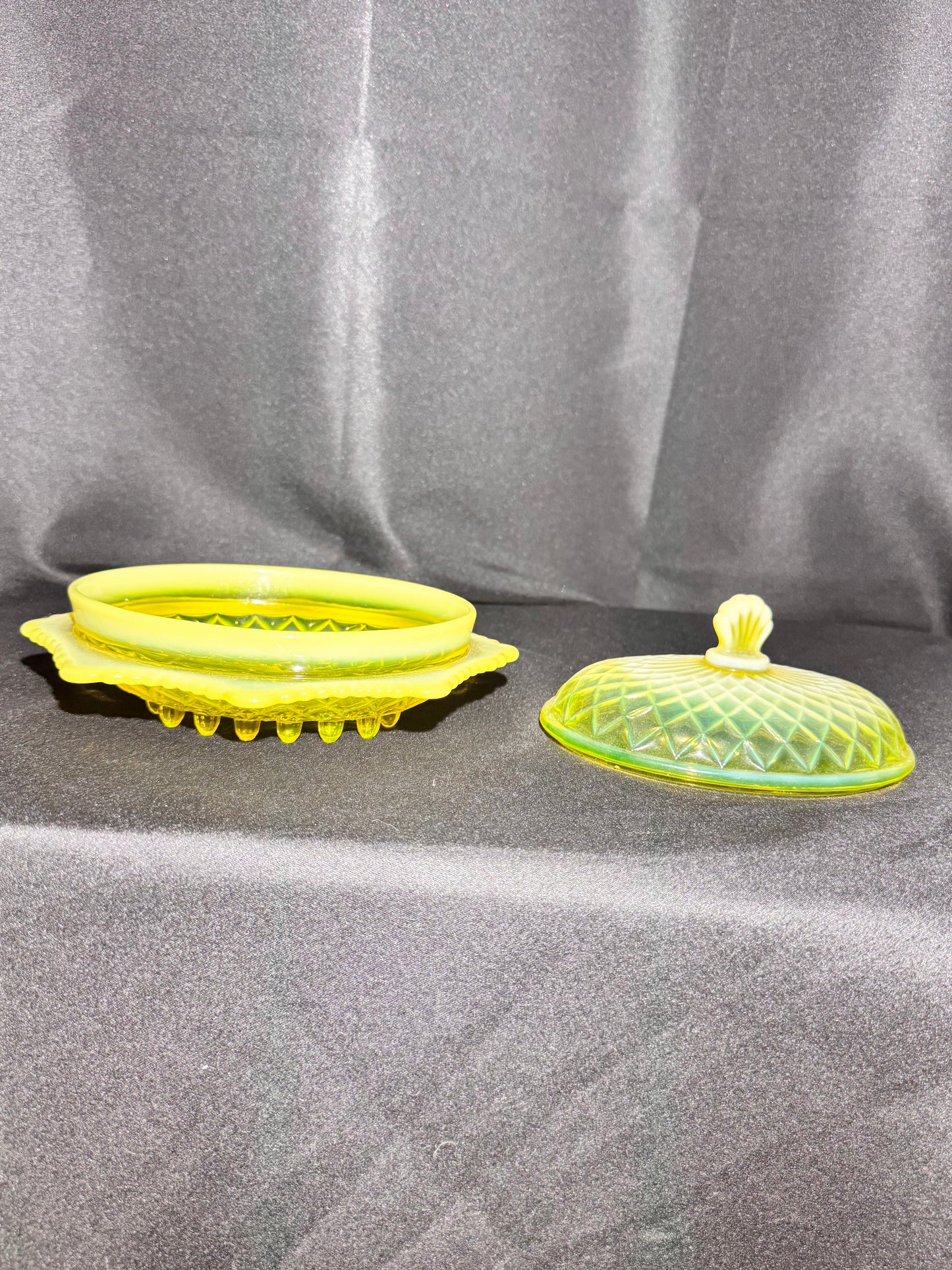 Antique Davidson Pearline Butter Dish – Quilted Pillow Sham Pattern No. 900 – c.1895