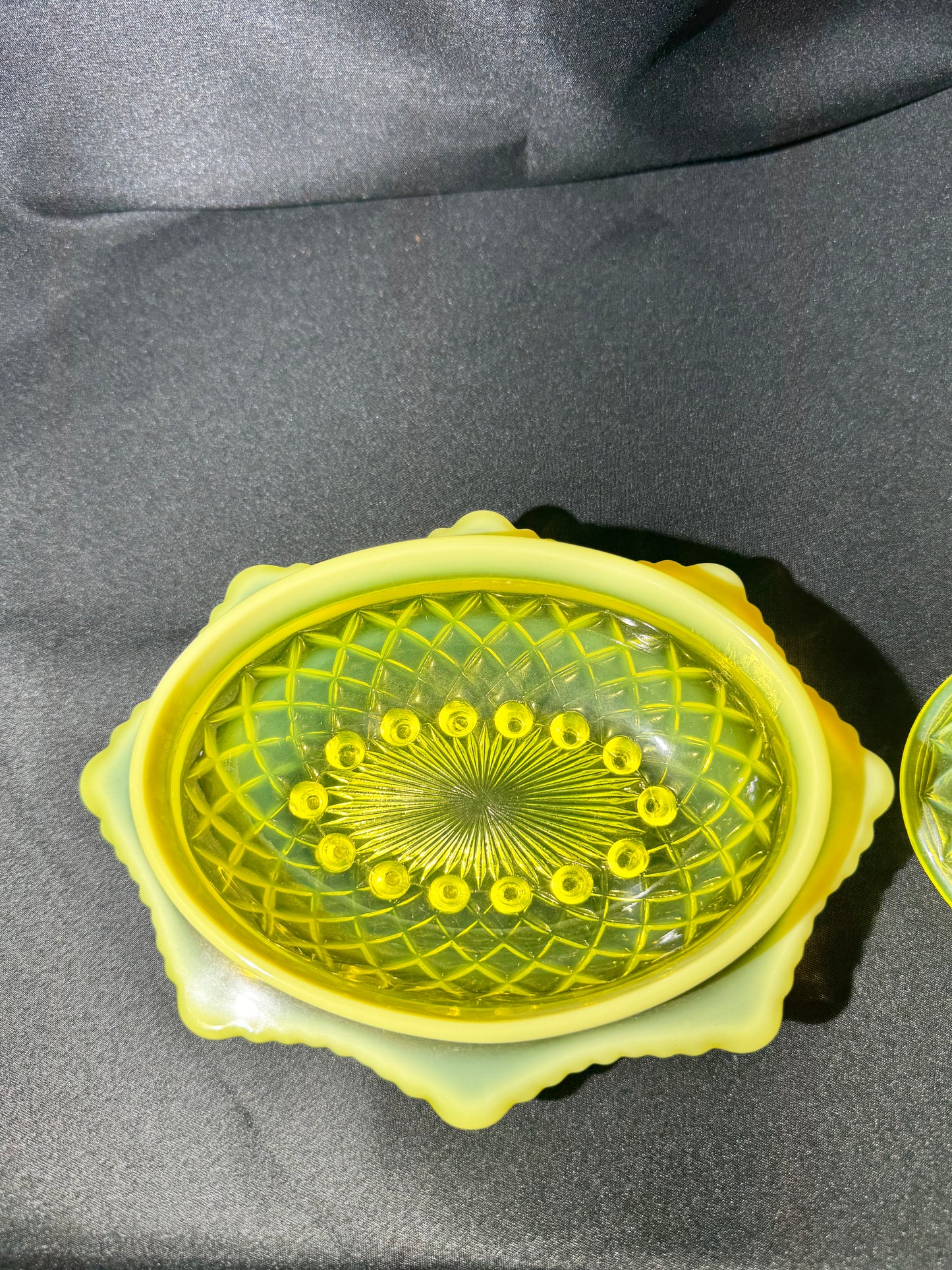 Antique Davidson Pearline Butter Dish – Quilted Pillow Sham Pattern No. 900 – c.1895