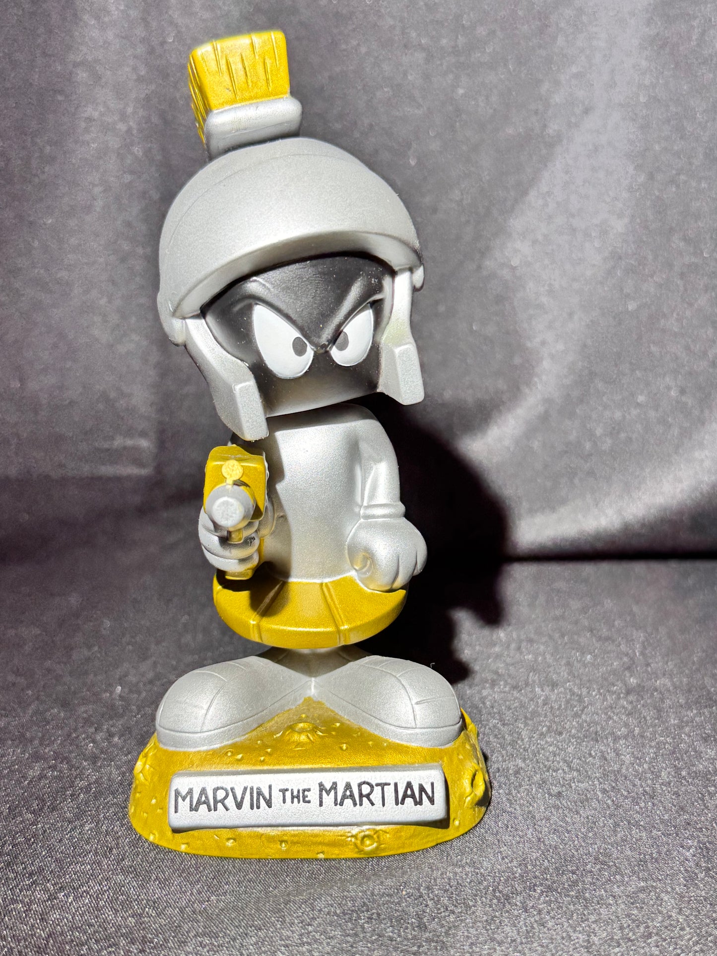 Marvin the Martian Funko Wacky Wobbler – Silver & Gold Edition – 2007 with Box- Looney Tunes-Warner Brothers