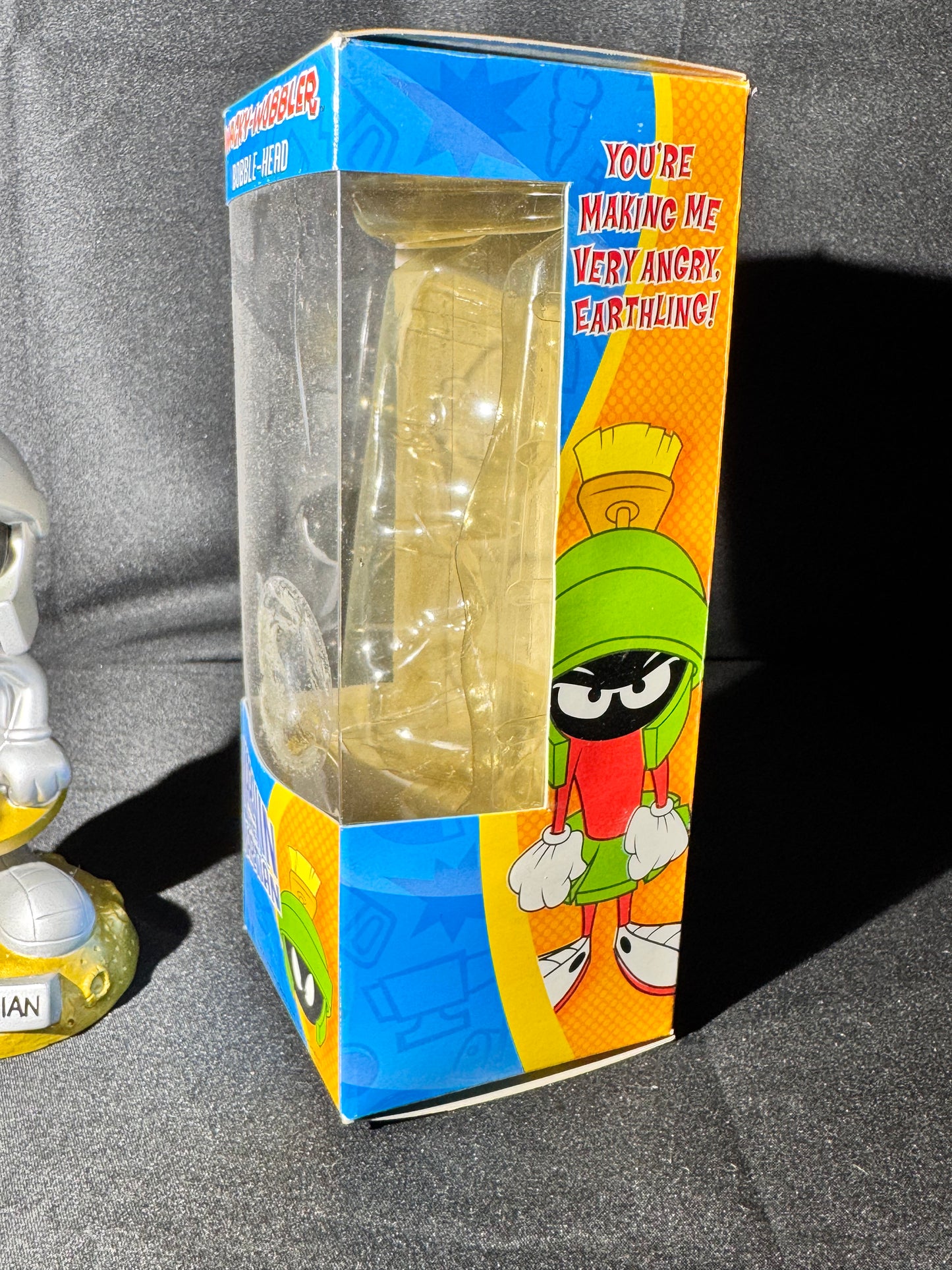 Marvin the Martian Funko Wacky Wobbler – Silver & Gold Edition – 2007 with Box- Looney Tunes-Warner Brothers