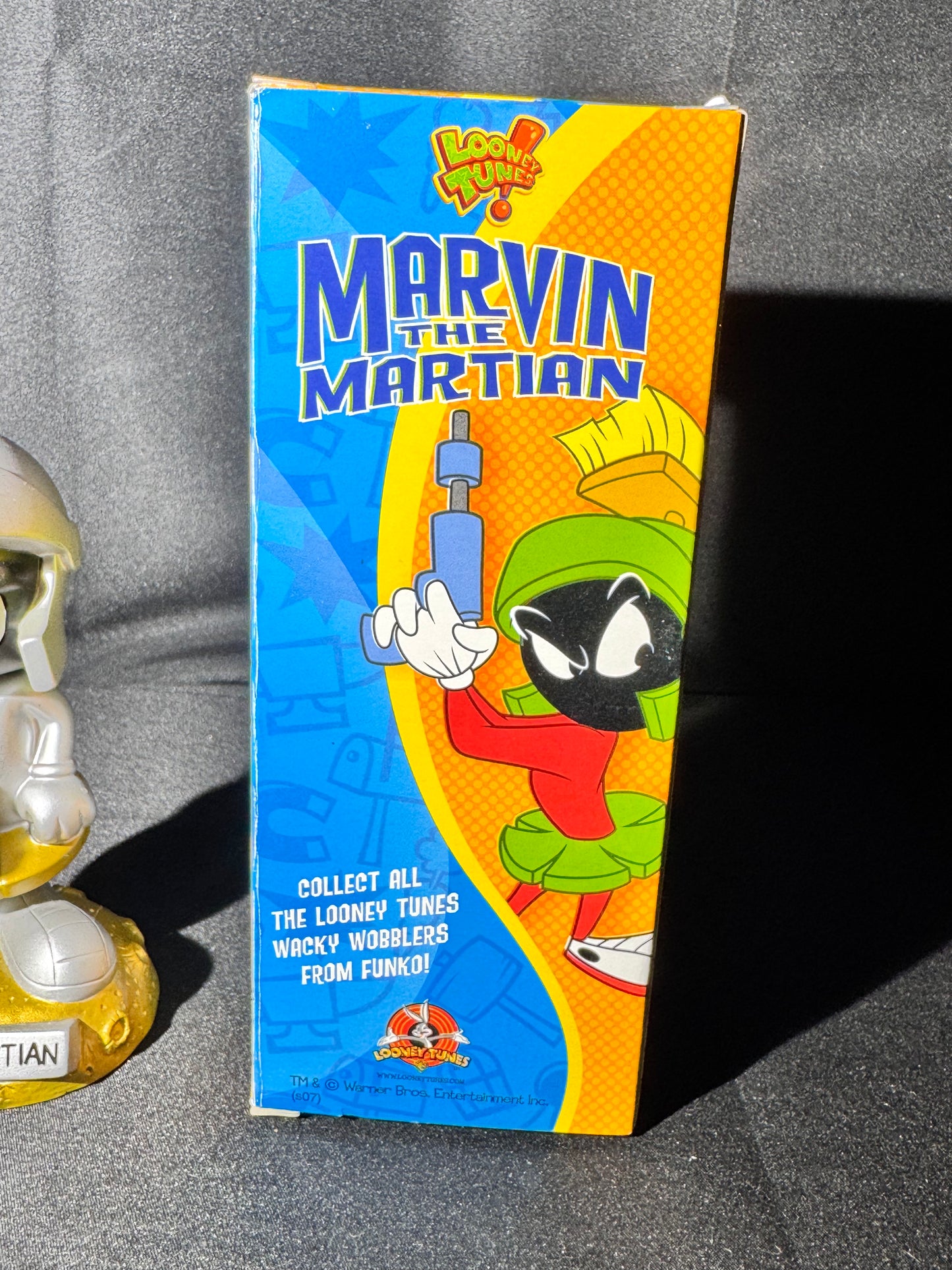 Marvin the Martian Funko Wacky Wobbler – Silver & Gold Edition – 2007 with Box- Looney Tunes-Warner Brothers
